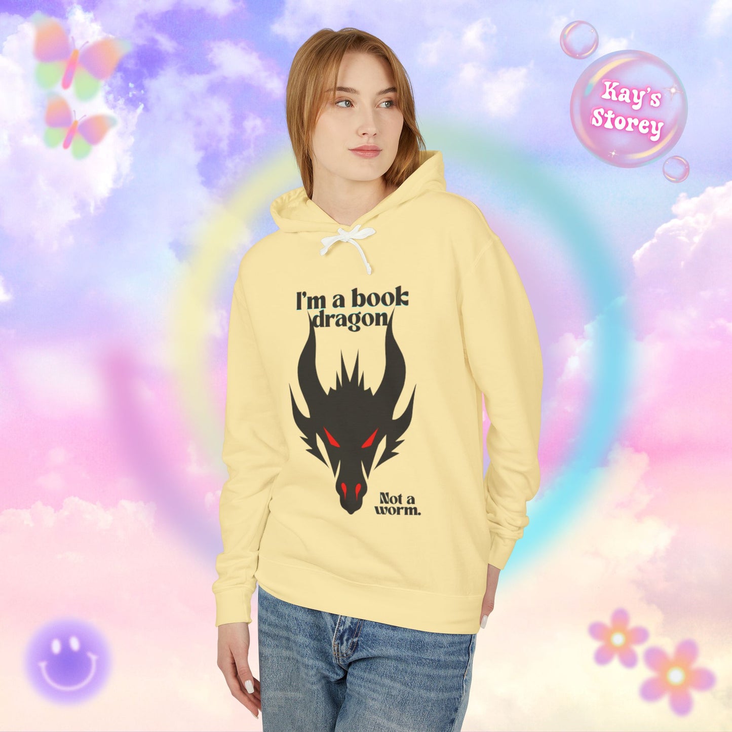 Red Book Dragon Unisex Lightweight Hooded Sweatshirt