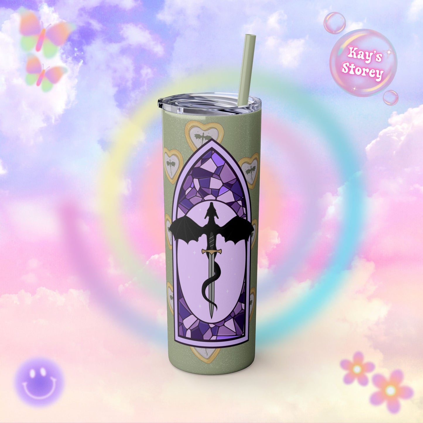 Fourth Wing Fantasy Tumbler, Romantasy Book Girl, Fourth Wing Fan Cup, Violent Little Thing Tumbler with Straw, 20oz