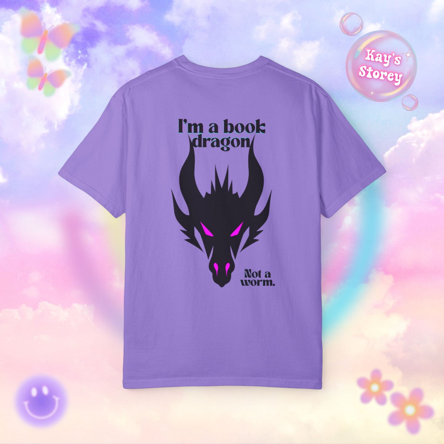 Book Dragon Pink Comfort Colors T-Shirt