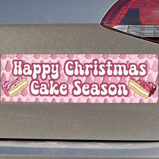 Happy Christmas Tree Cake Season Car Magnet