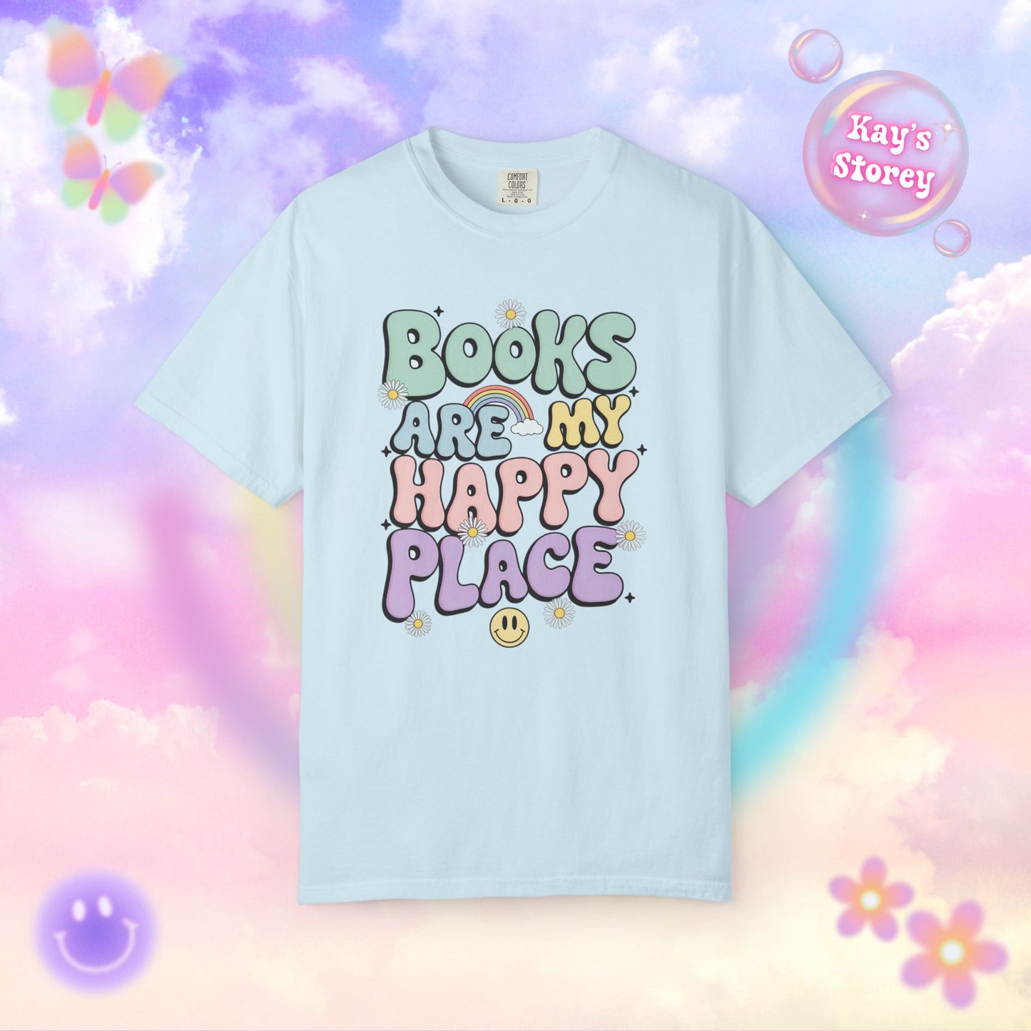 Books Are My Happy Place Comfort Colors T-Shirt