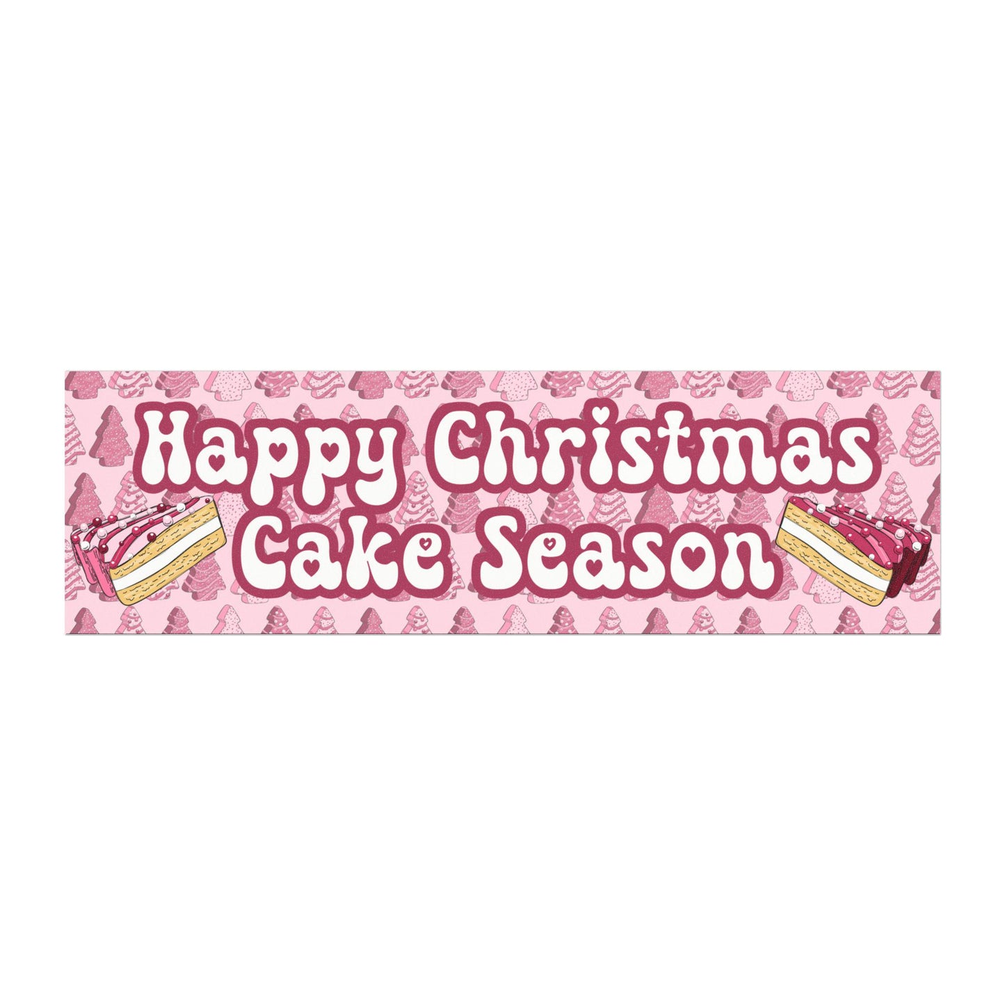 Happy Christmas Tree Cake Season Car Magnet