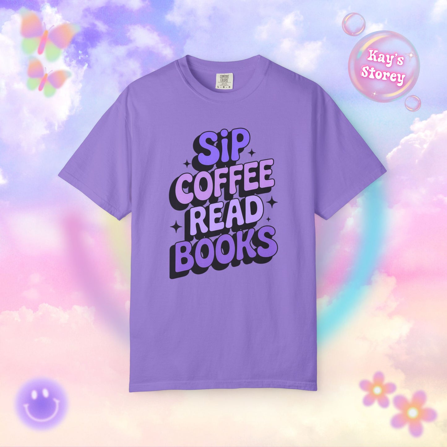 Sip Coffee Read Books Comfort Colors T-Shirt