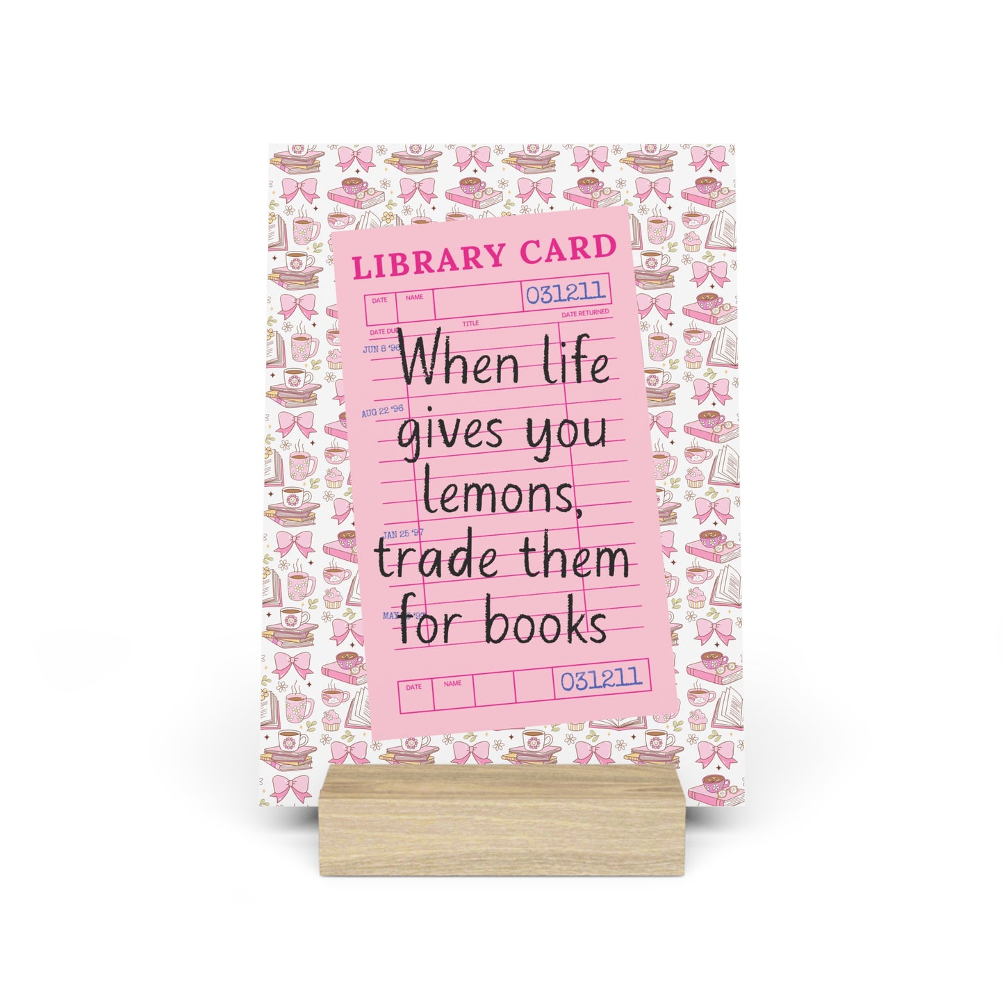 Trade Lemons for Books Bookshelf Decor with Stand