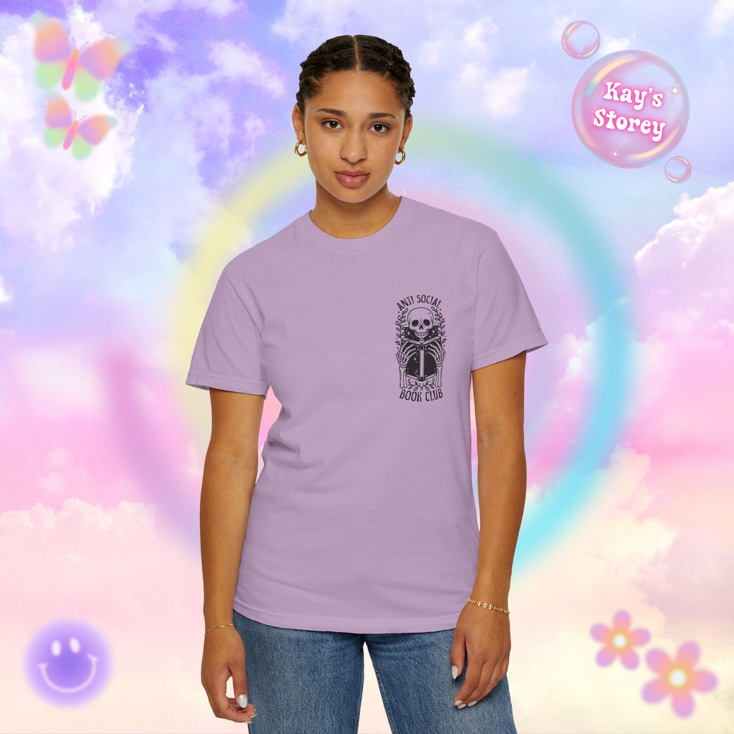Skeleton Anti Social Comfort Colors T-Shirt
