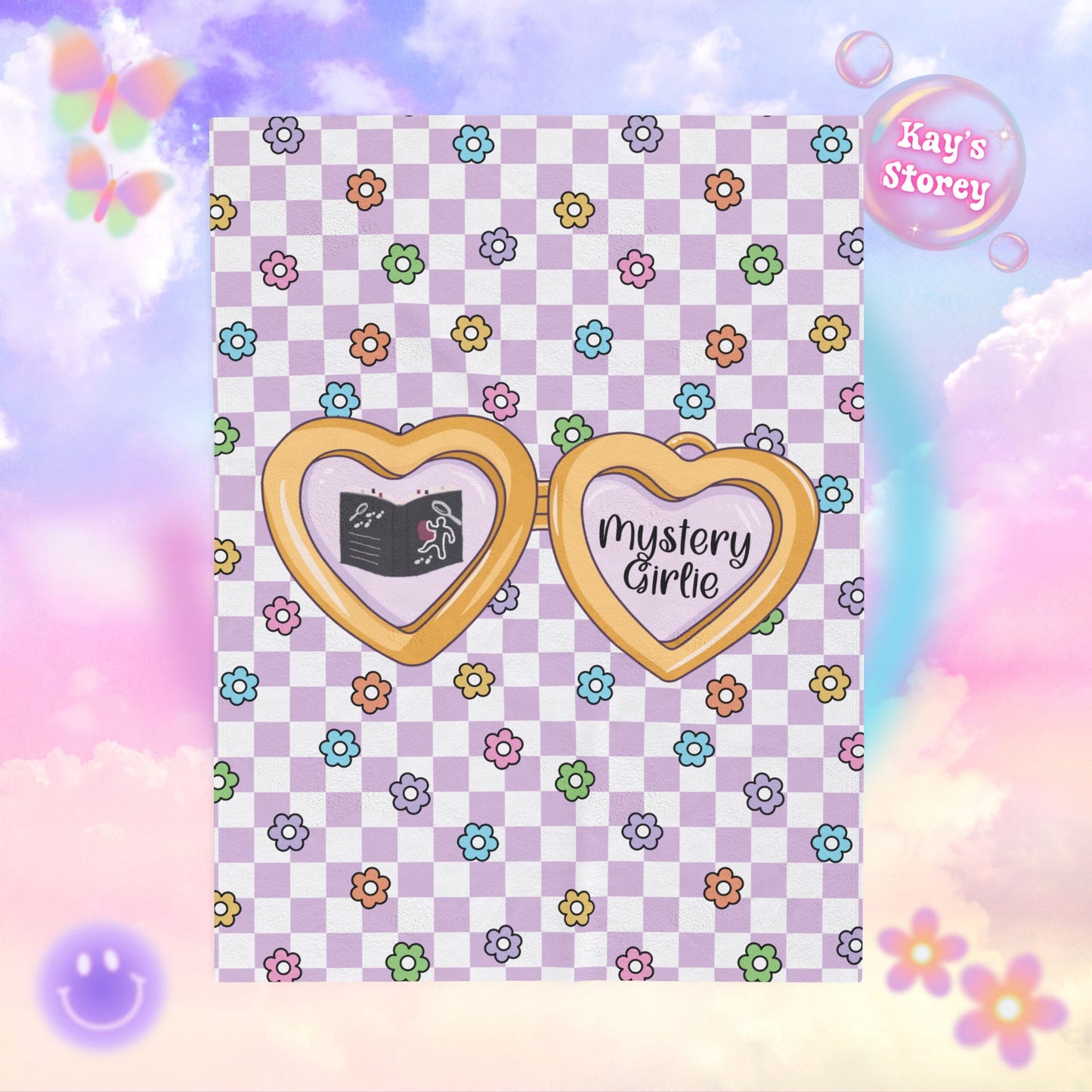 Purple Mystery Girlie Velveteen Plush Blanket