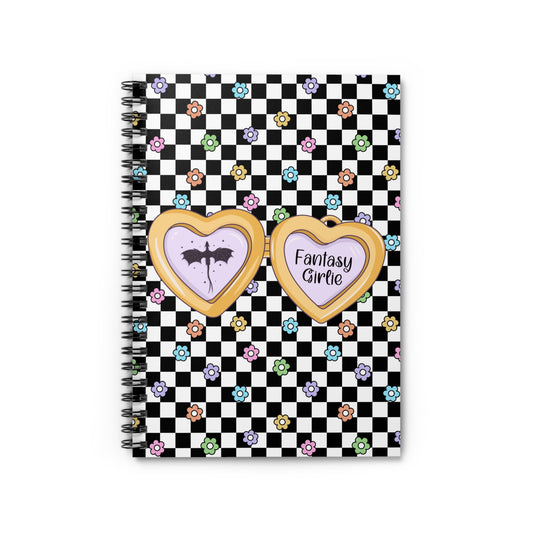Fantasy Girlie Spiral Notebook - Ruled Line