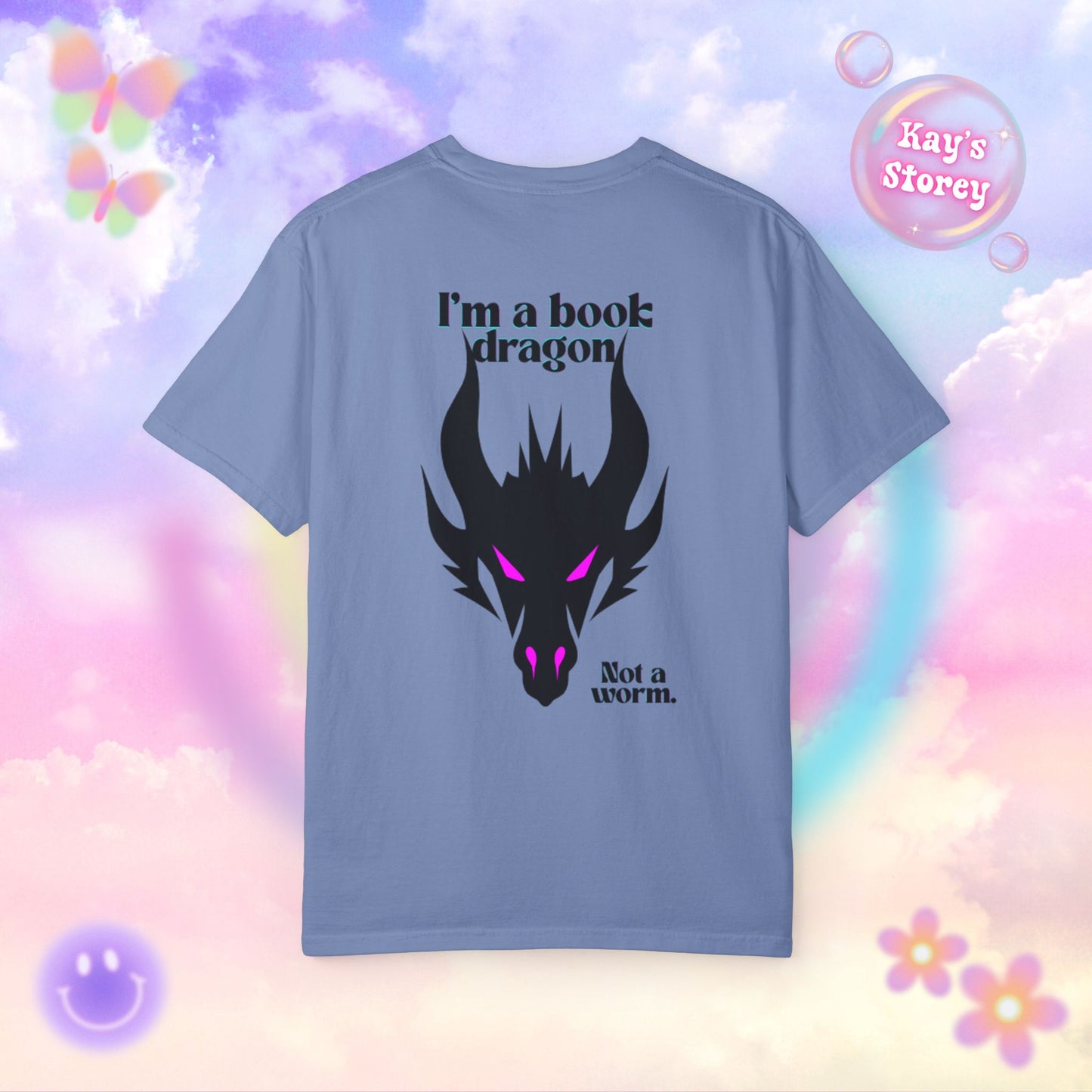 Book Dragon Pink Comfort Colors T-Shirt