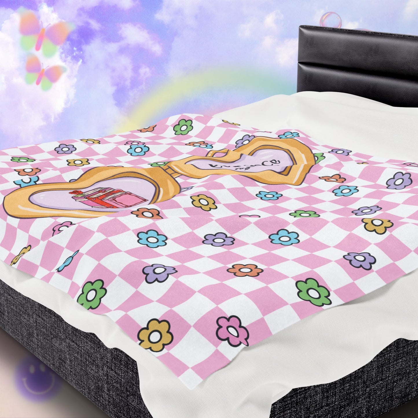 Pink Romance Girlie Velveteen Plush Blanket
