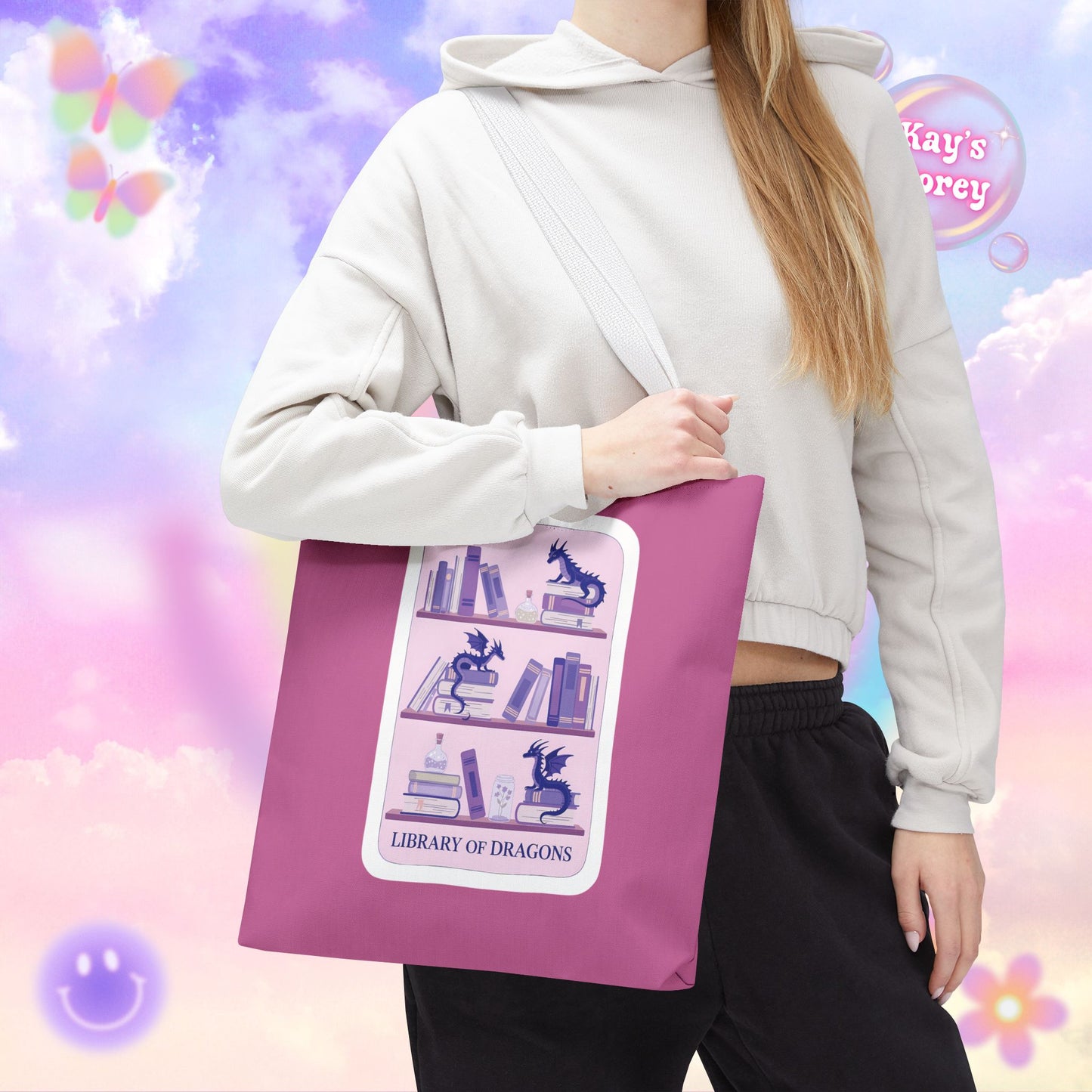 Library of Dragons Tote Bag