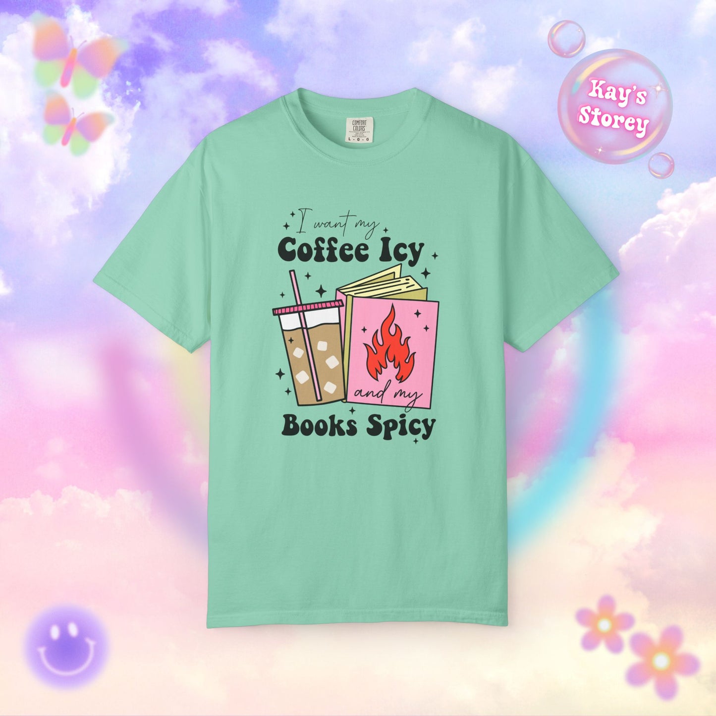 Coffee Icy Books Spicy Comfort Colors T-Shirt