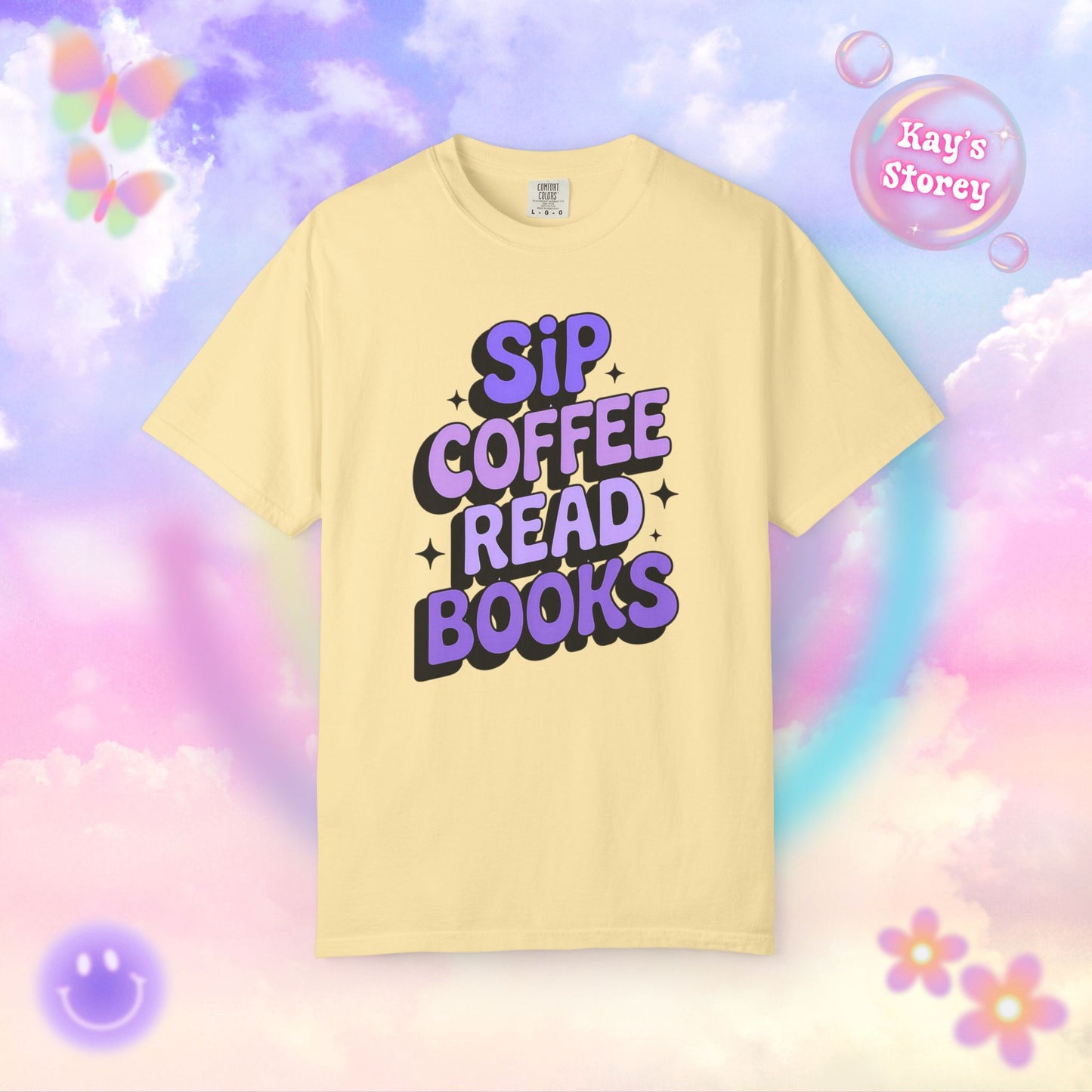 Sip Coffee Read Books Comfort Colors T-Shirt