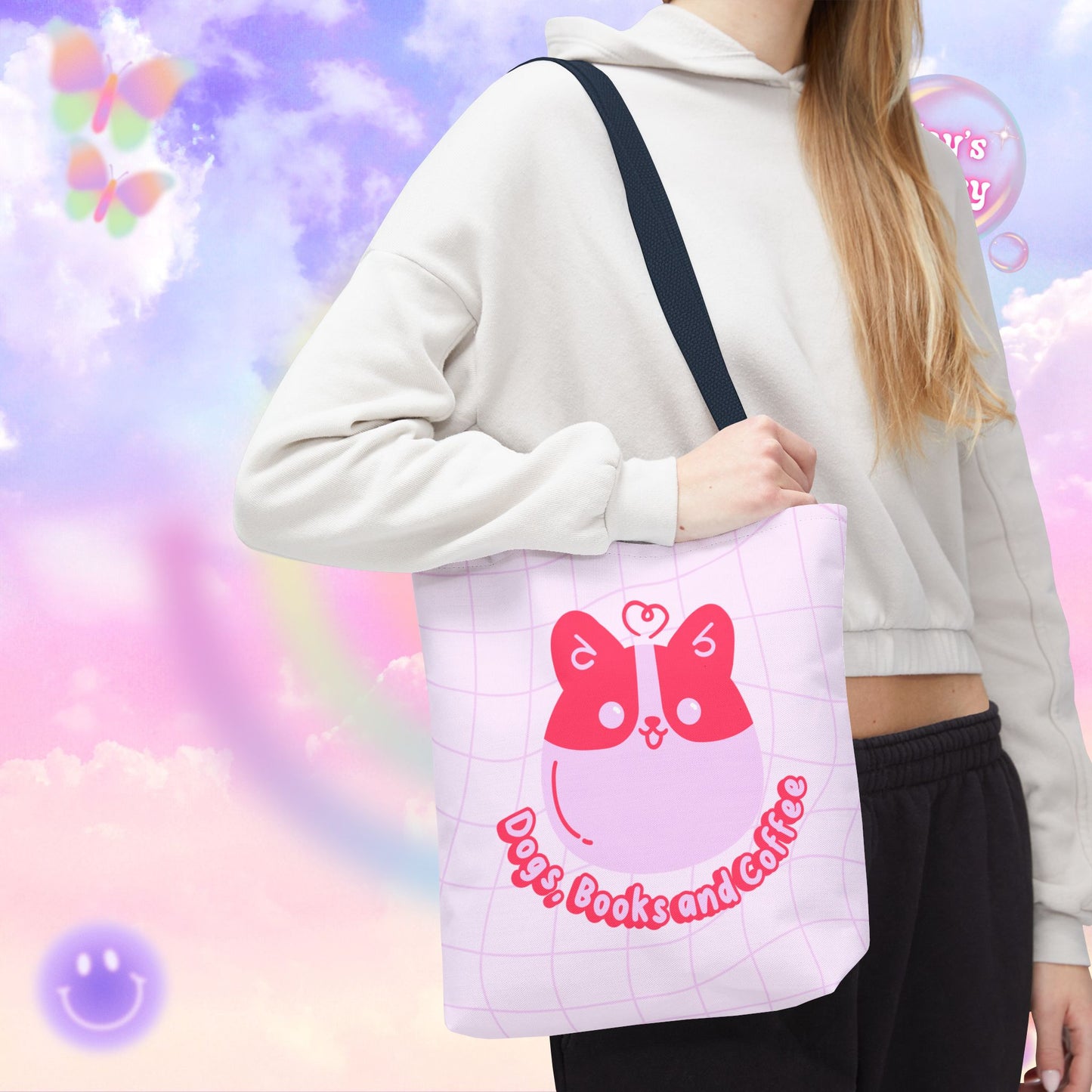 Dogs, Books & Coffee Tote Bag