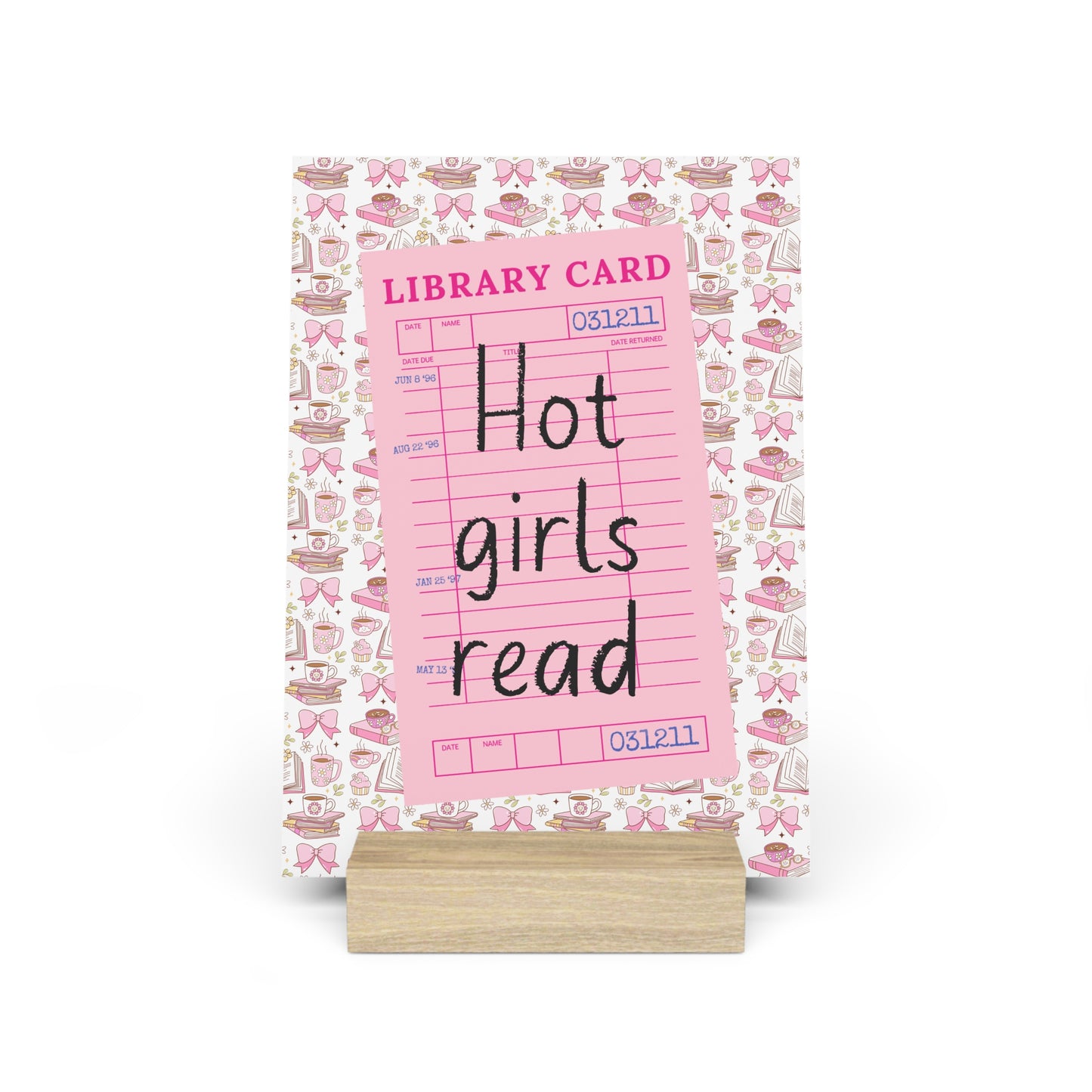 Hot Girls Read Bookshelf Decor with Stand