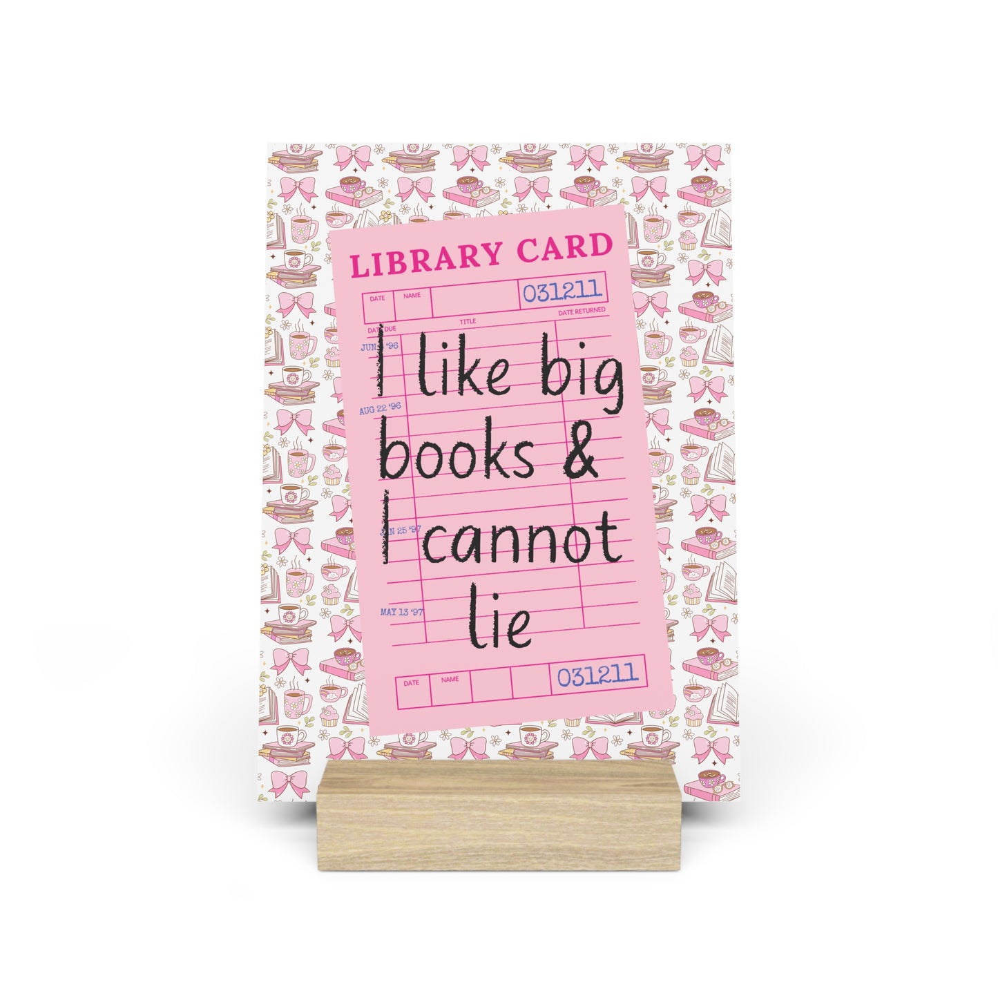 I Like Big Books & I Cannot Lie Bookshelf Decor with Stand