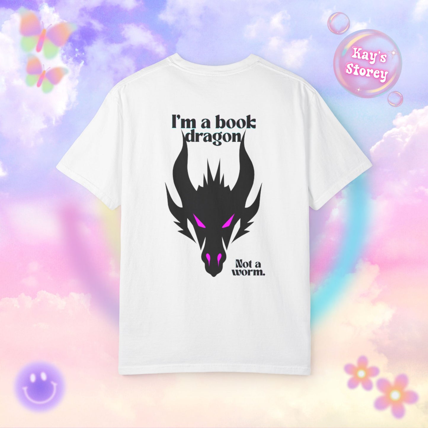 Book Dragon Pink Comfort Colors T-Shirt