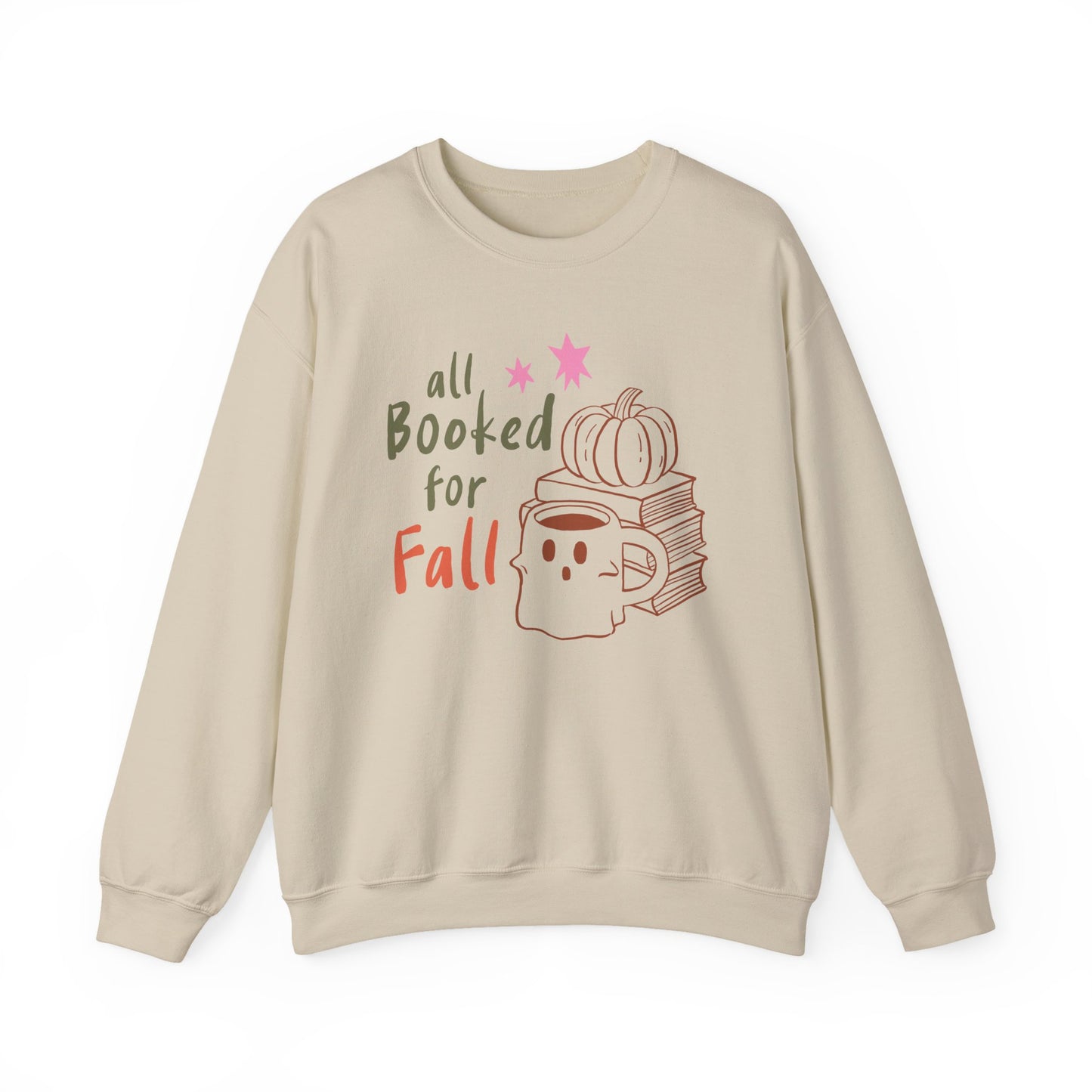 All Booked for Fall Sweatshirt, Long Sleeve Shirt for Spooky Season Bookish Gift,  Halloween Reading Apparel
