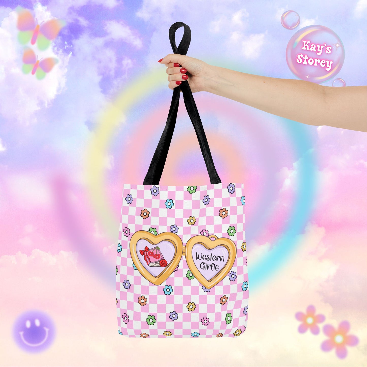 Pink Western Girlie Tote Bag