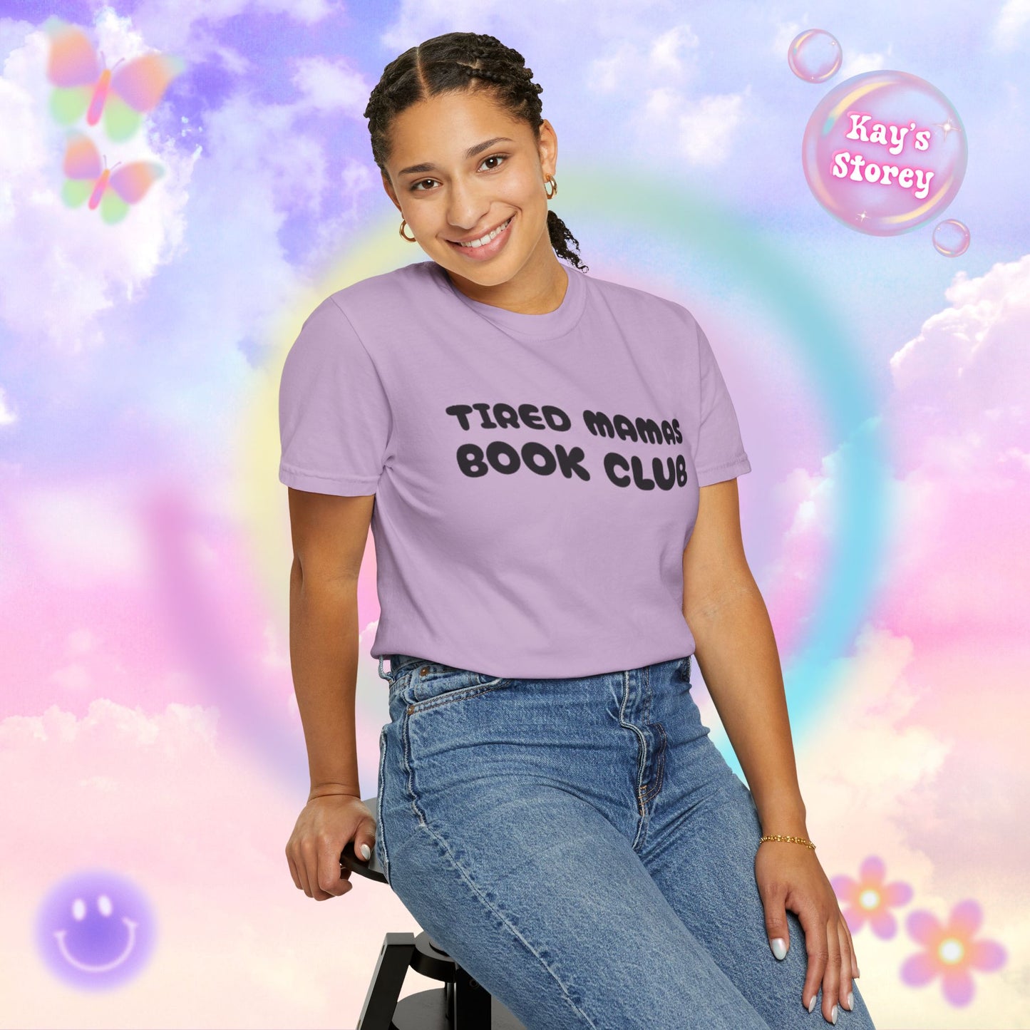 Tired Mamas Book Club Comfort Colors T-Shirt