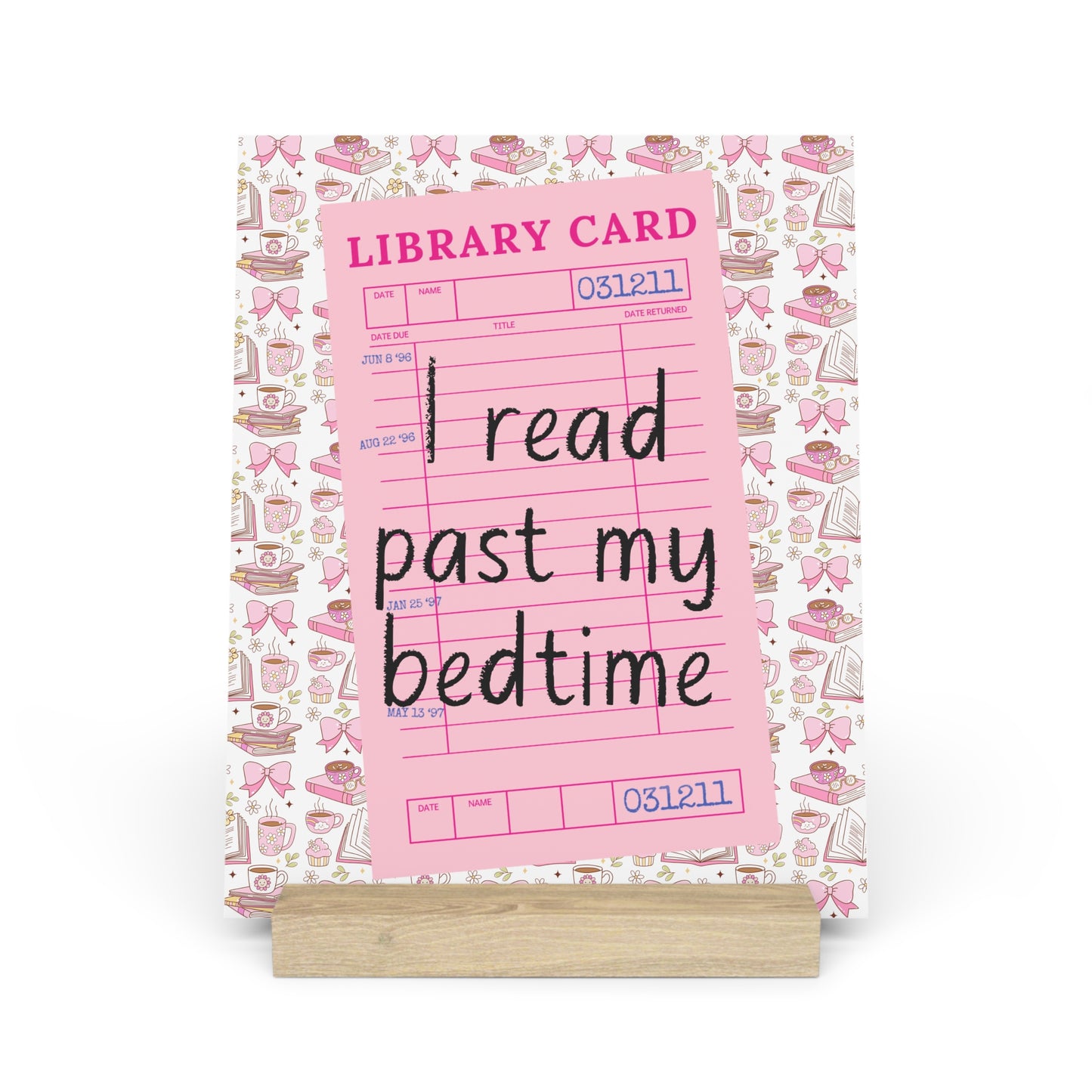I Read Past My Bedtime Bookshelf Decor with Stand
