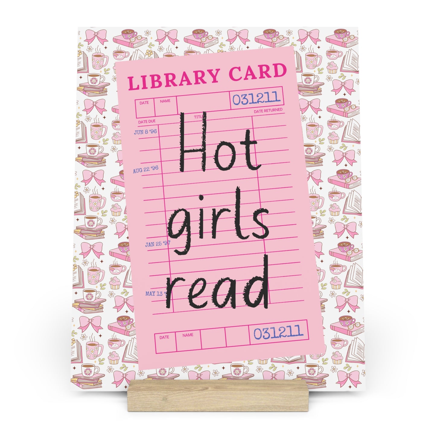 Hot Girls Read Bookshelf Decor with Stand