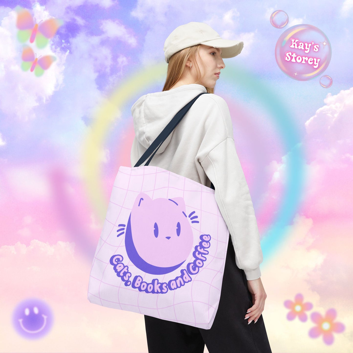 Cats, Books & Coffee Tote Bag