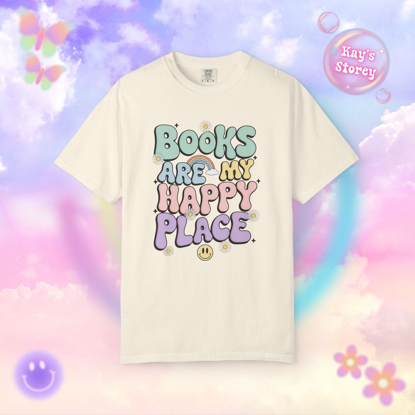 Books Are My Happy Place Comfort Colors T-Shirt