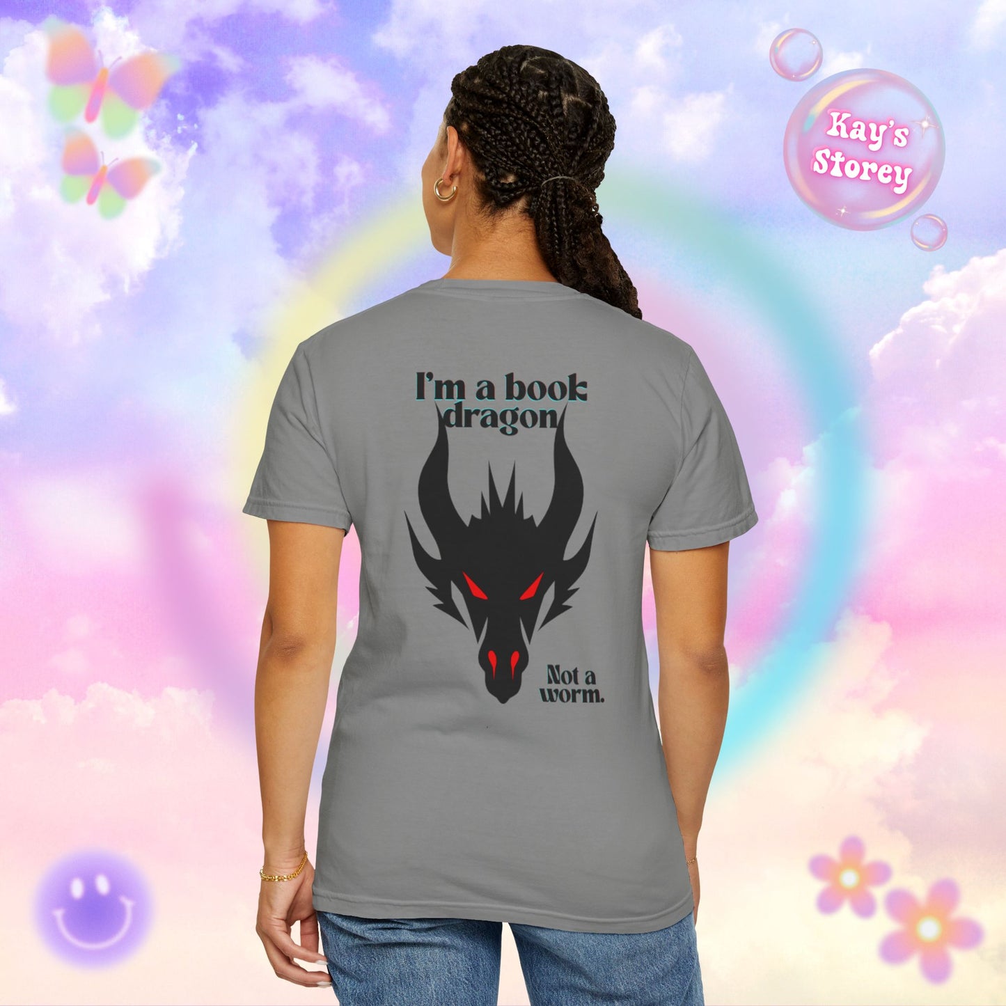 Book Dragon Red Comfort Colors T-Shirt