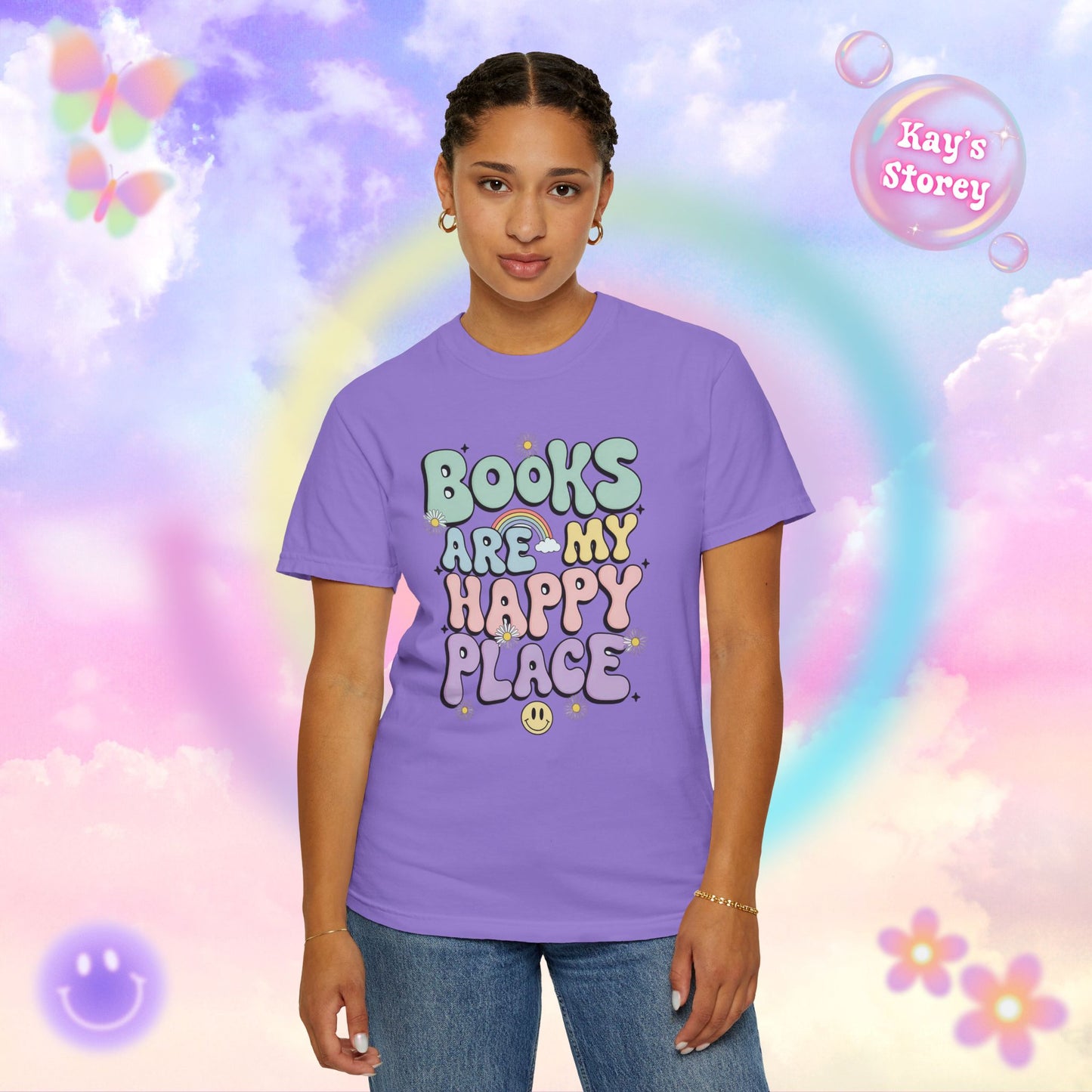 Books Are My Happy Place Comfort Colors T-Shirt