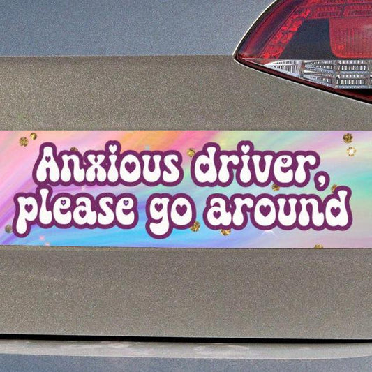 Anxious Driver Car Magnet