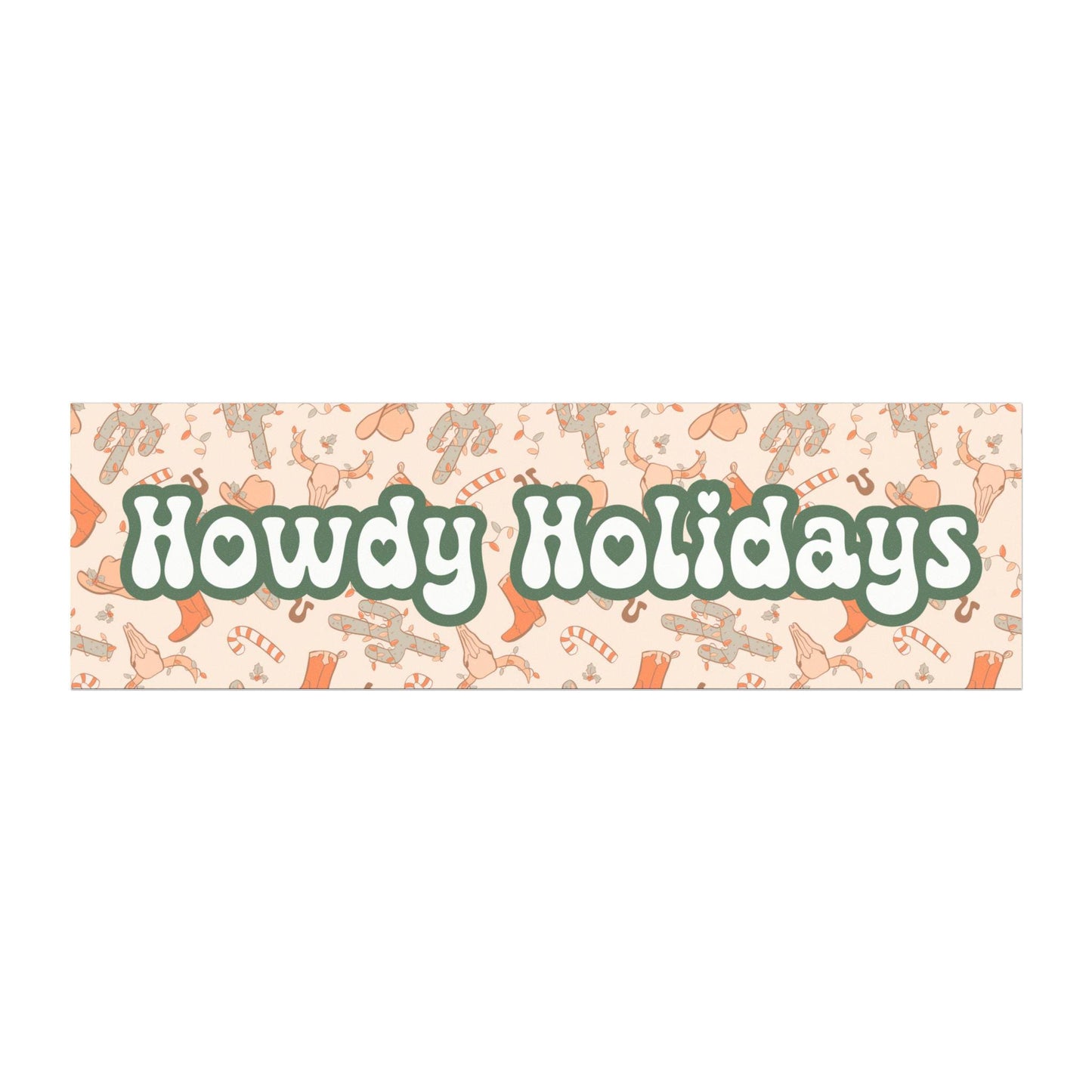 Howdy Holidays Car Magnet