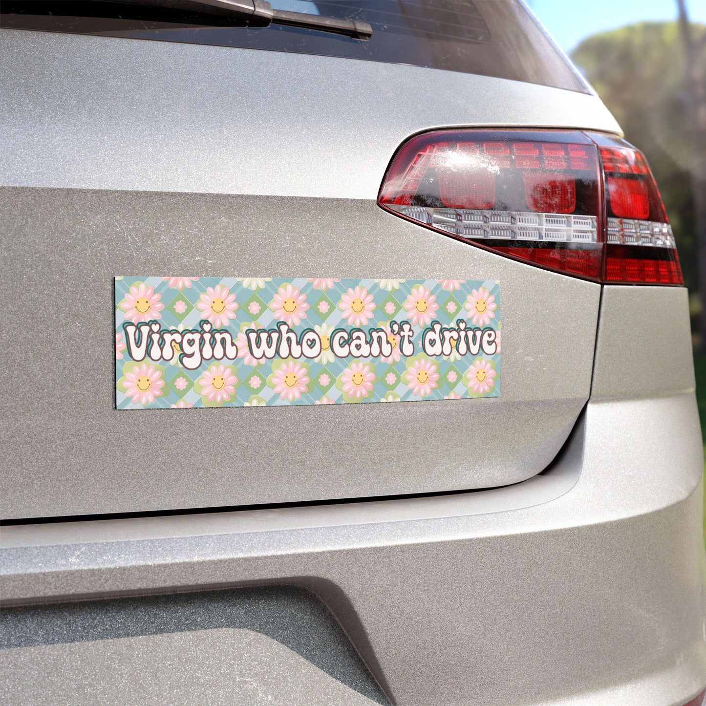 Virgin Who Can't Drive Car Magnet