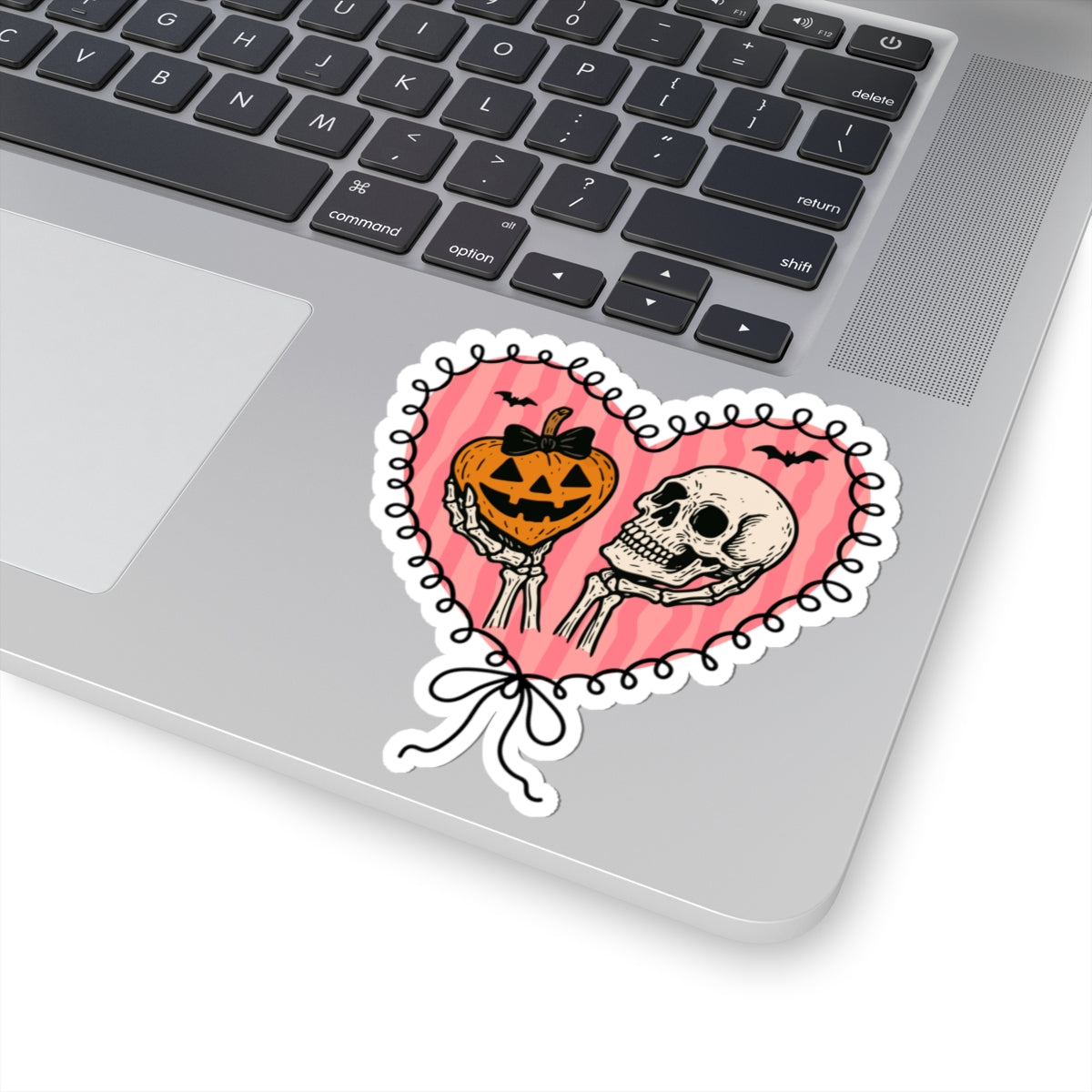 Halloween Love Sticker - Kiss-Cut Stickers, Halloween Sticker, Cute Skeleton Design, Spooky Sticker, Decorative Sticker for Journals