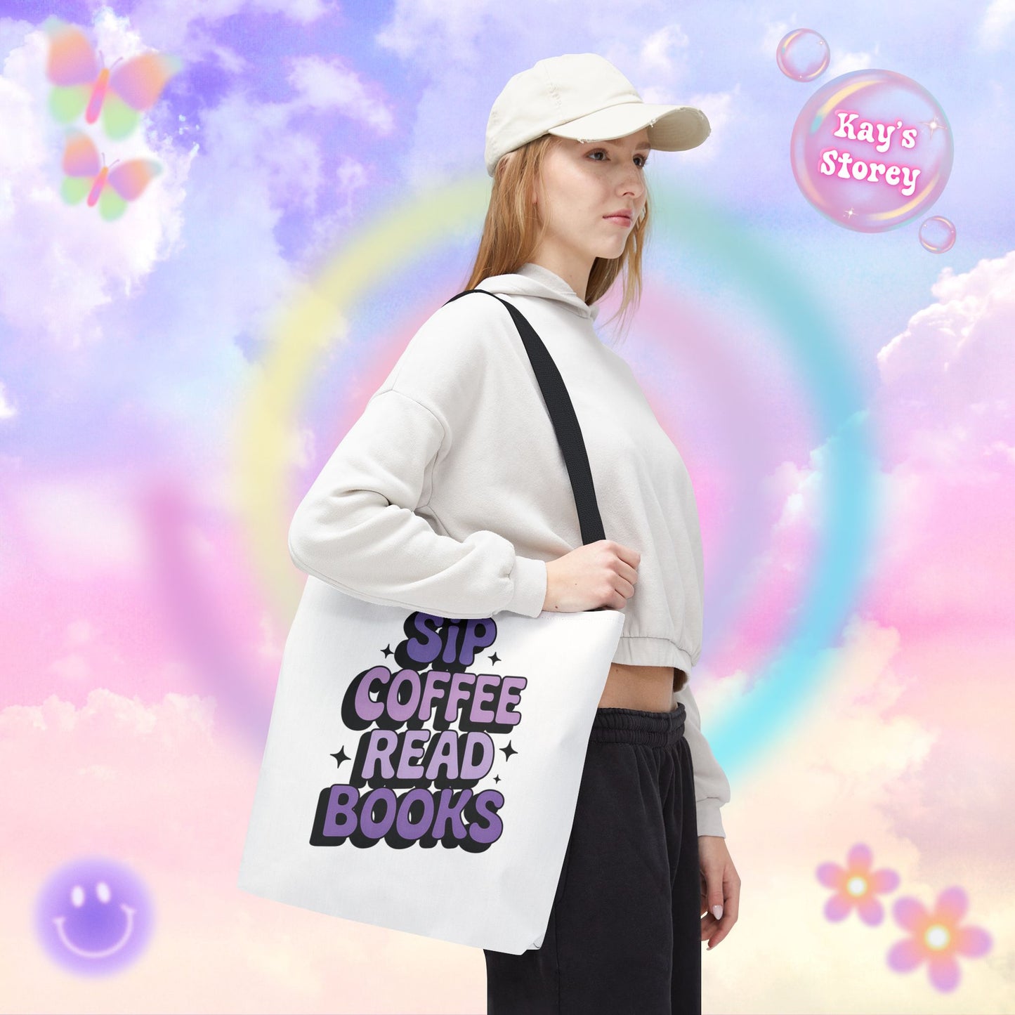 Sip Coffee Read Books Tote Bag