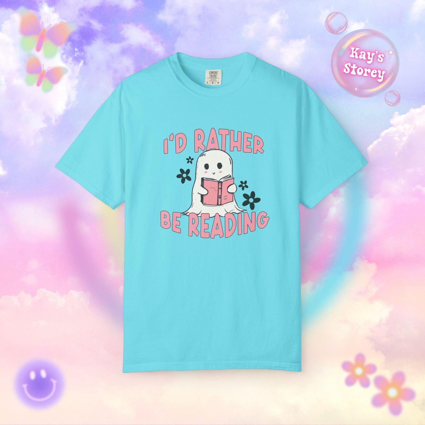 Ghostie I'd Rather Be Reading Comfort Colors T-Shirt