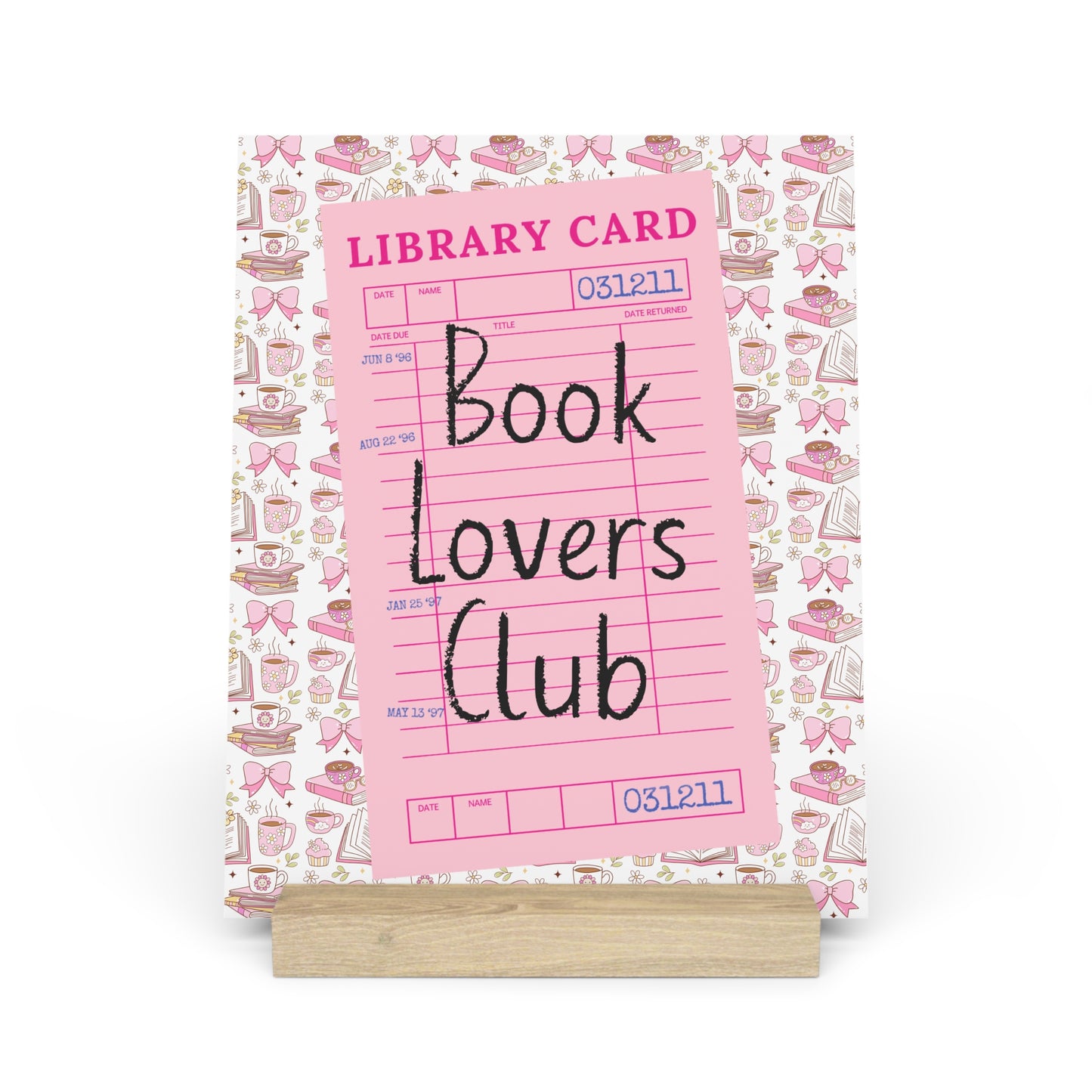 Book Lovers Club Bookshelf Decor with Stand
