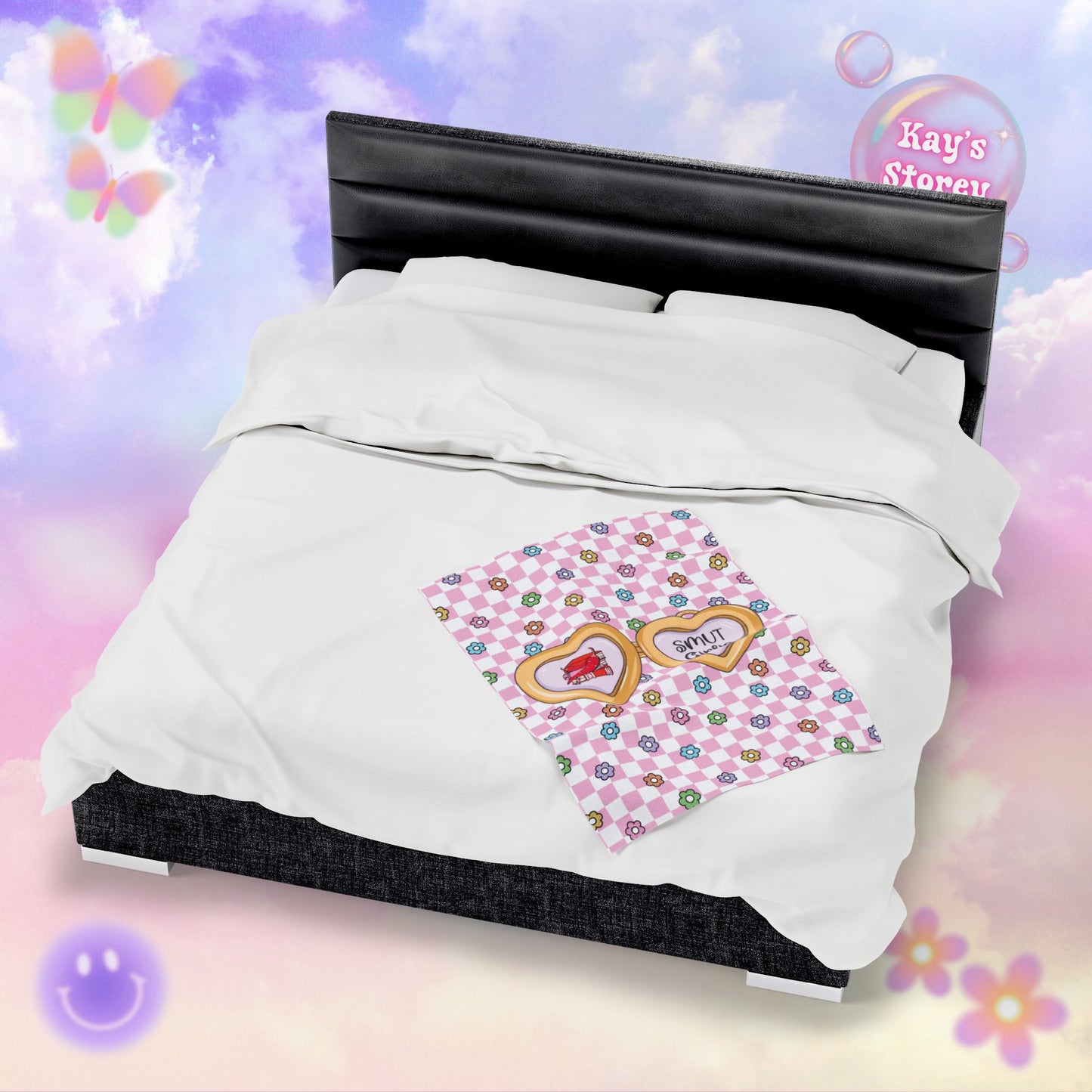 Pink Smut Girlie Velveteen Plush Blanket