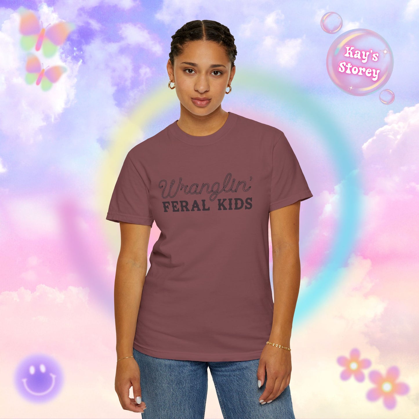 Wranglin' Feral Kids Comfort Colors T-Shirt