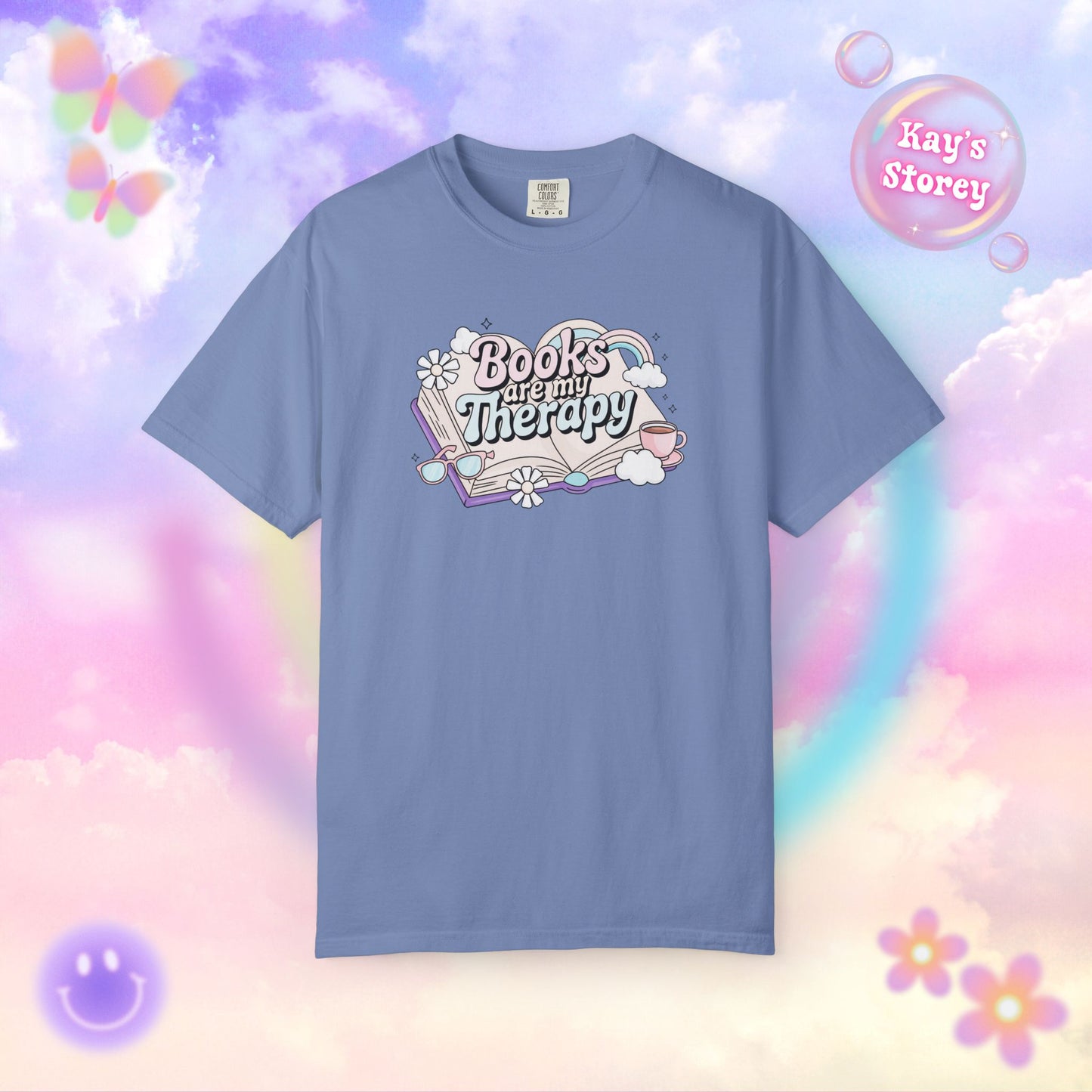 Books Are My Therapy Comfort Colors T-Shirt