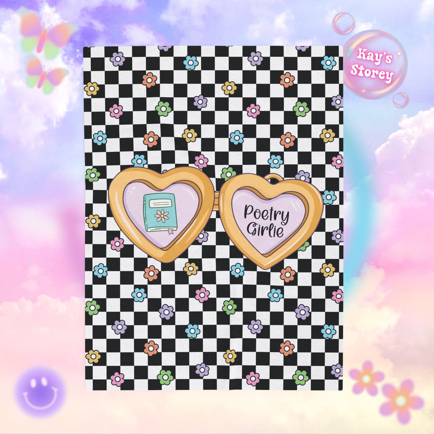 Poetry Girlie Velveteen Plush Blanket