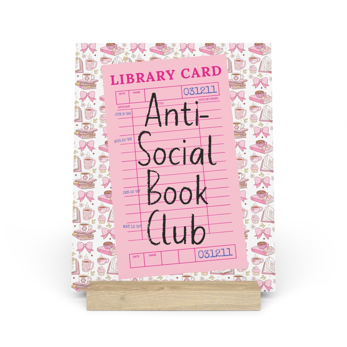 Anti-Social Book Club Bookshelf Decor with Stand