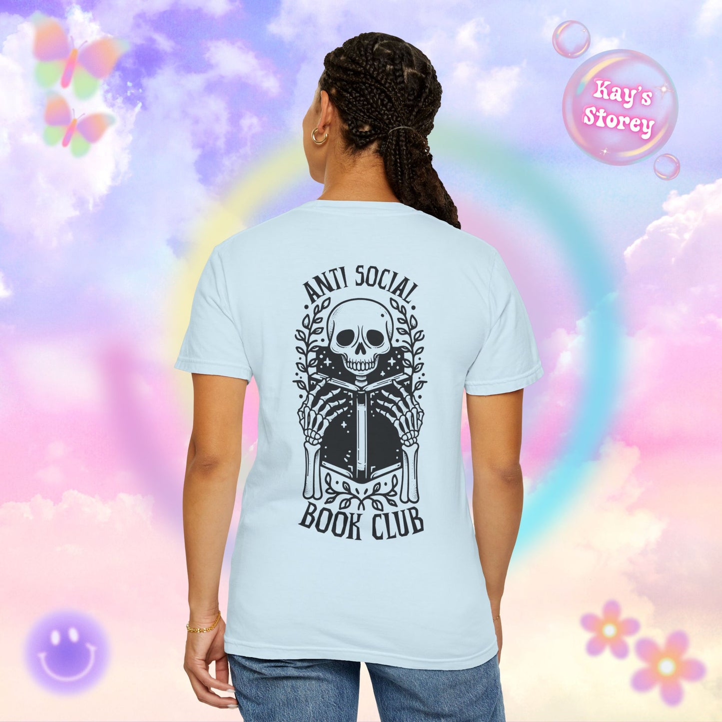 Skeleton Anti Social Comfort Colors T-Shirt