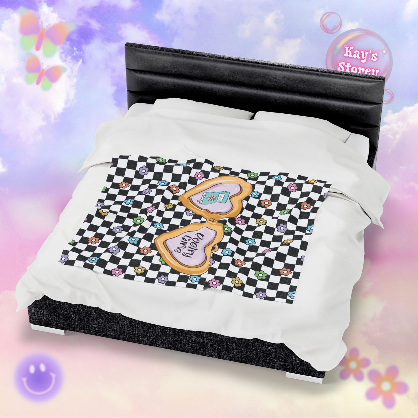 Poetry Girlie Velveteen Plush Blanket