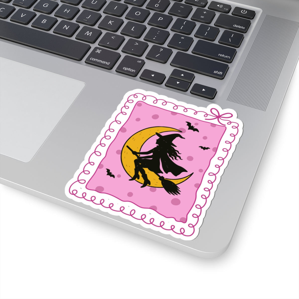 Witchy Night Sticker - Kiss-Cut Stickers, Halloween Sticker, Cute Witch Design, Spooky Sticker, Decorative Sticker for Journals