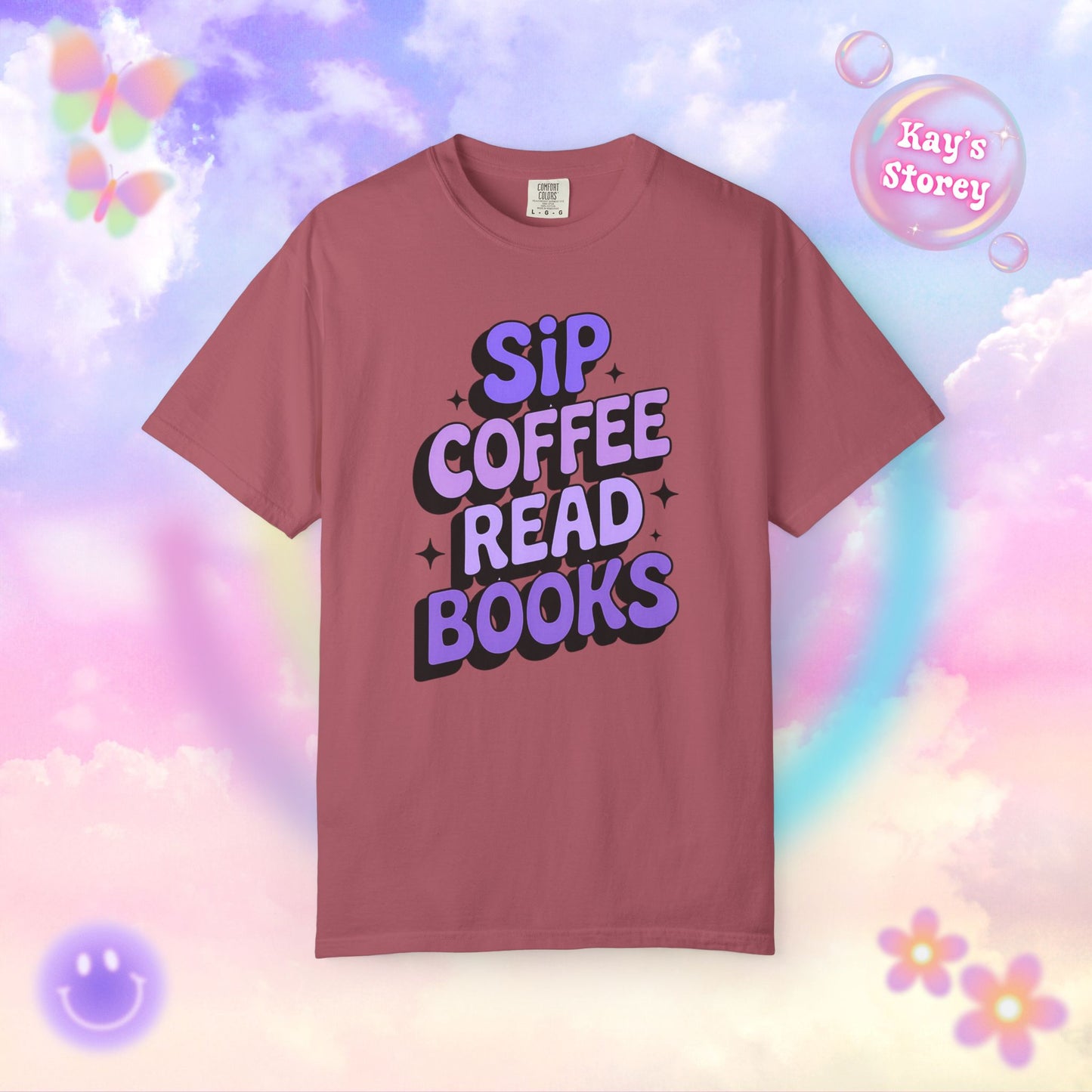 Sip Coffee Read Books Comfort Colors T-Shirt