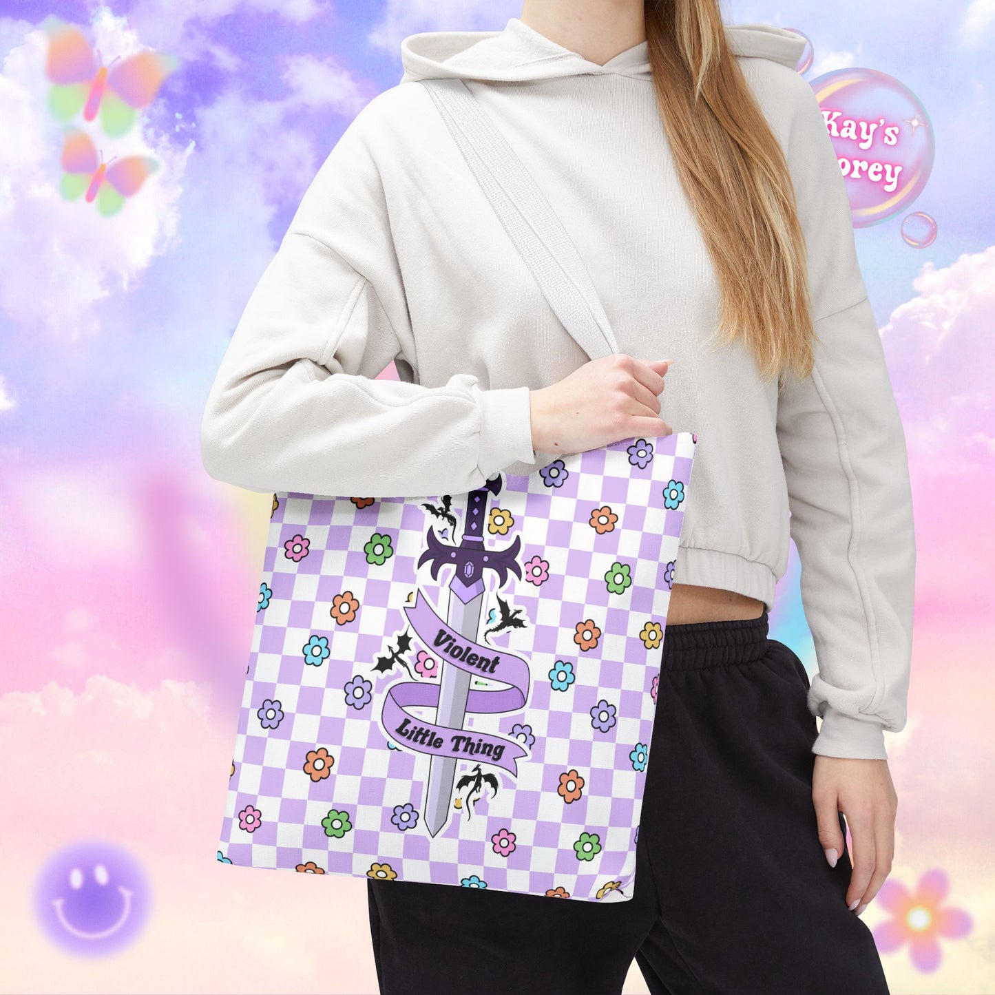 Purple Violent Little Thing Tote Bag