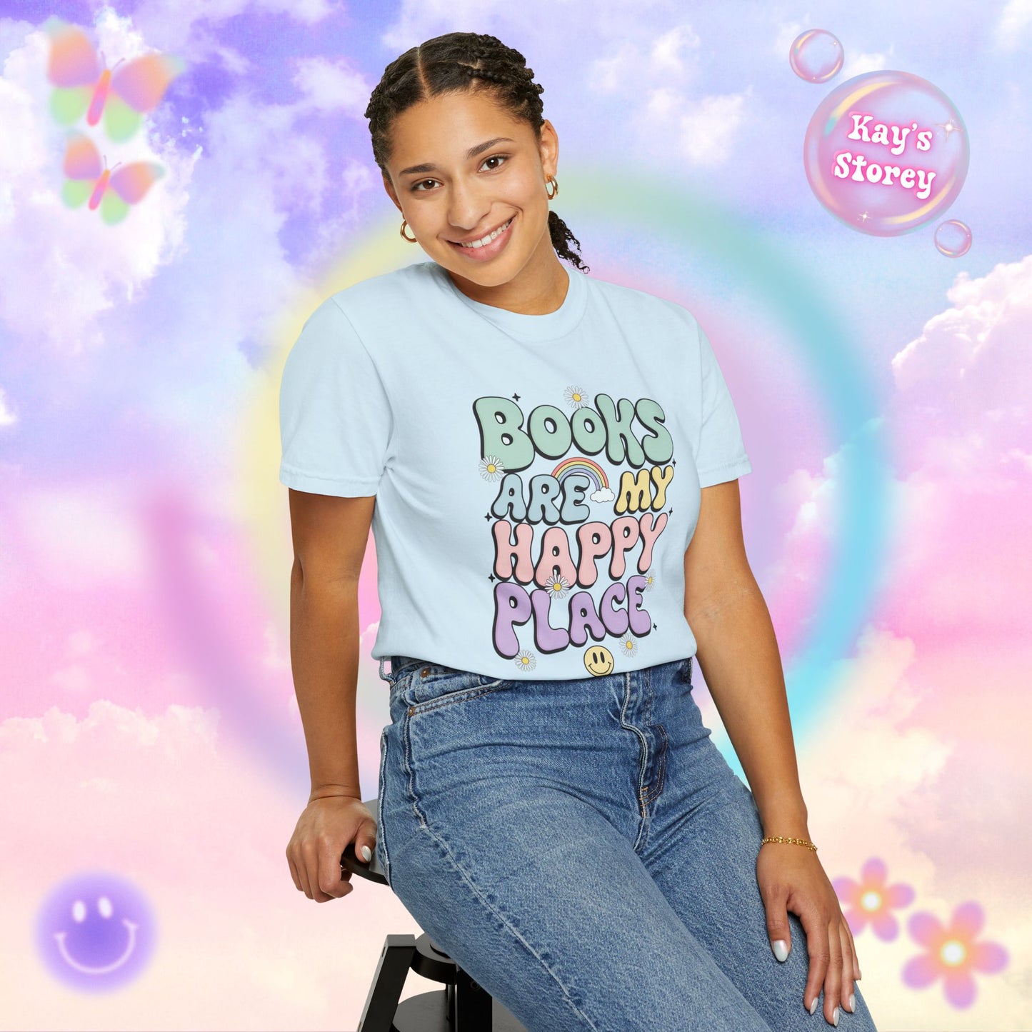 Books Are My Happy Place Comfort Colors T-Shirt