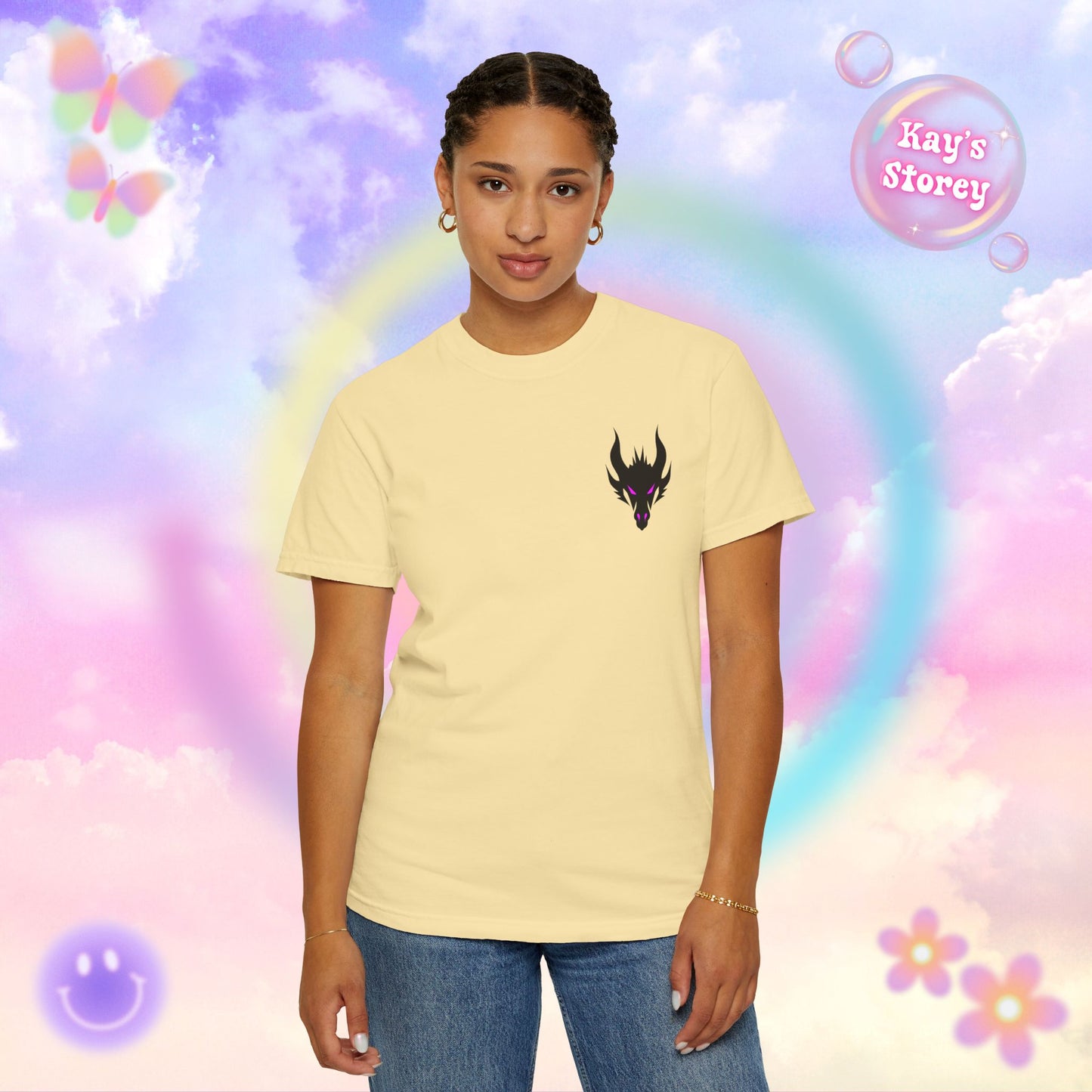 Book Dragon Pink Comfort Colors T-Shirt