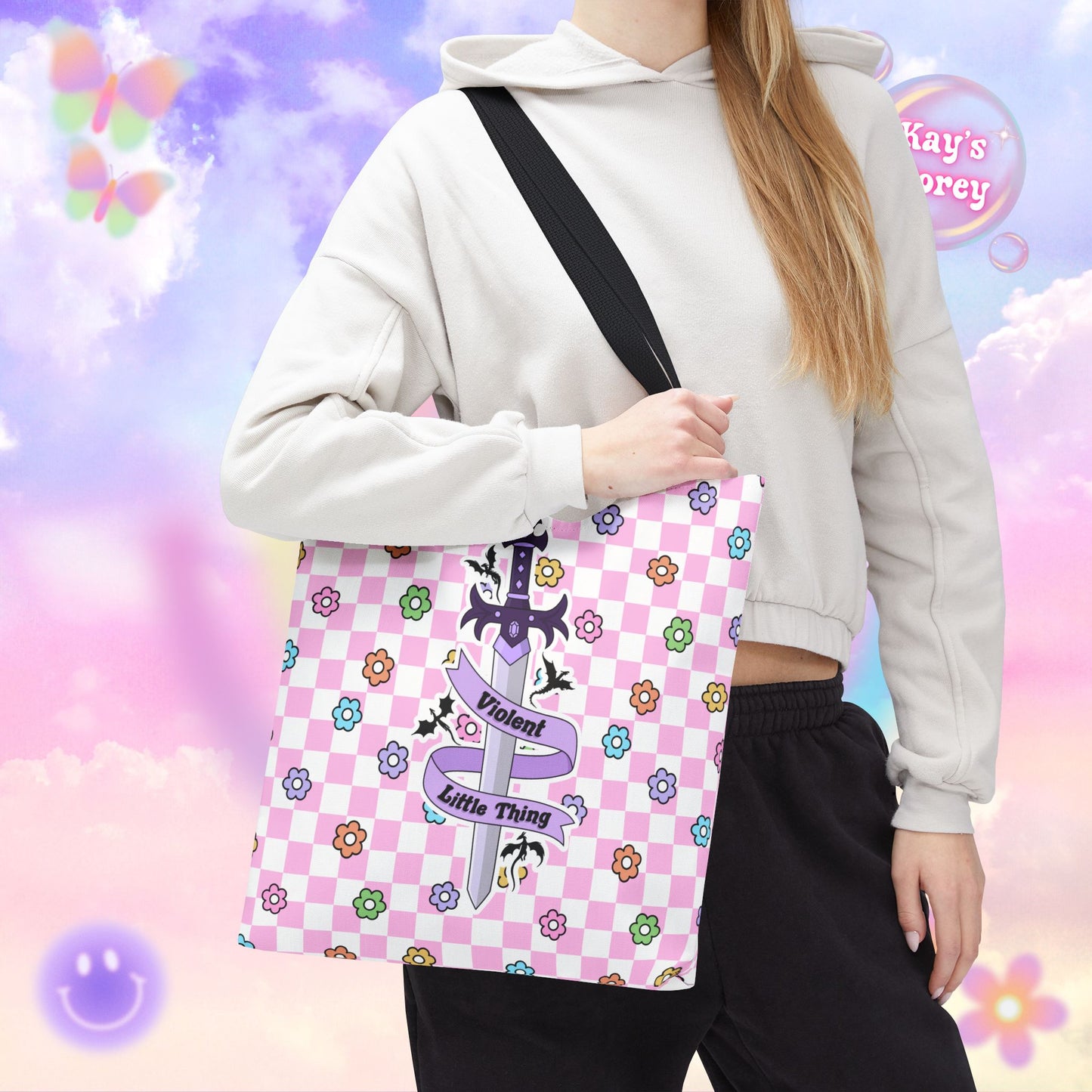 Pink Violent Little Thing Tote Bag