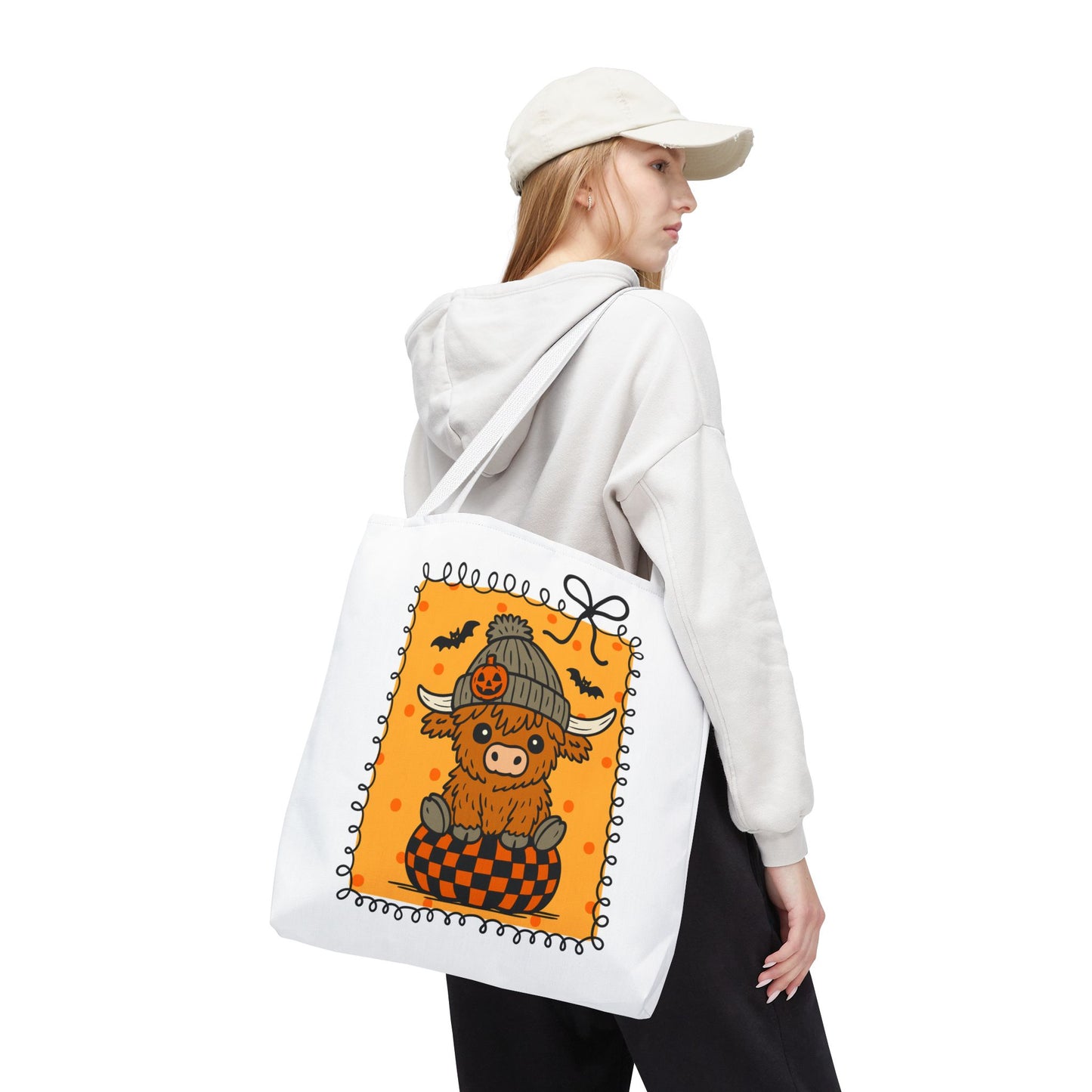 Spooky Season Highland Cow Tote Bag